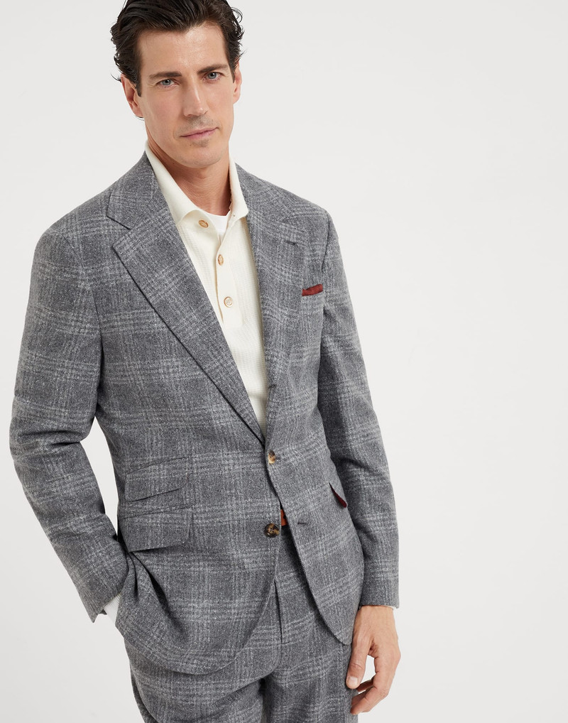 실크, 모직 및 캐시미어 Prince of Wales deconstructed Cavallo blazer 1