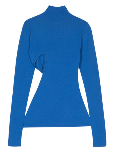 ISSEY MIYAKE blue Mellow cut-out sweater outlook