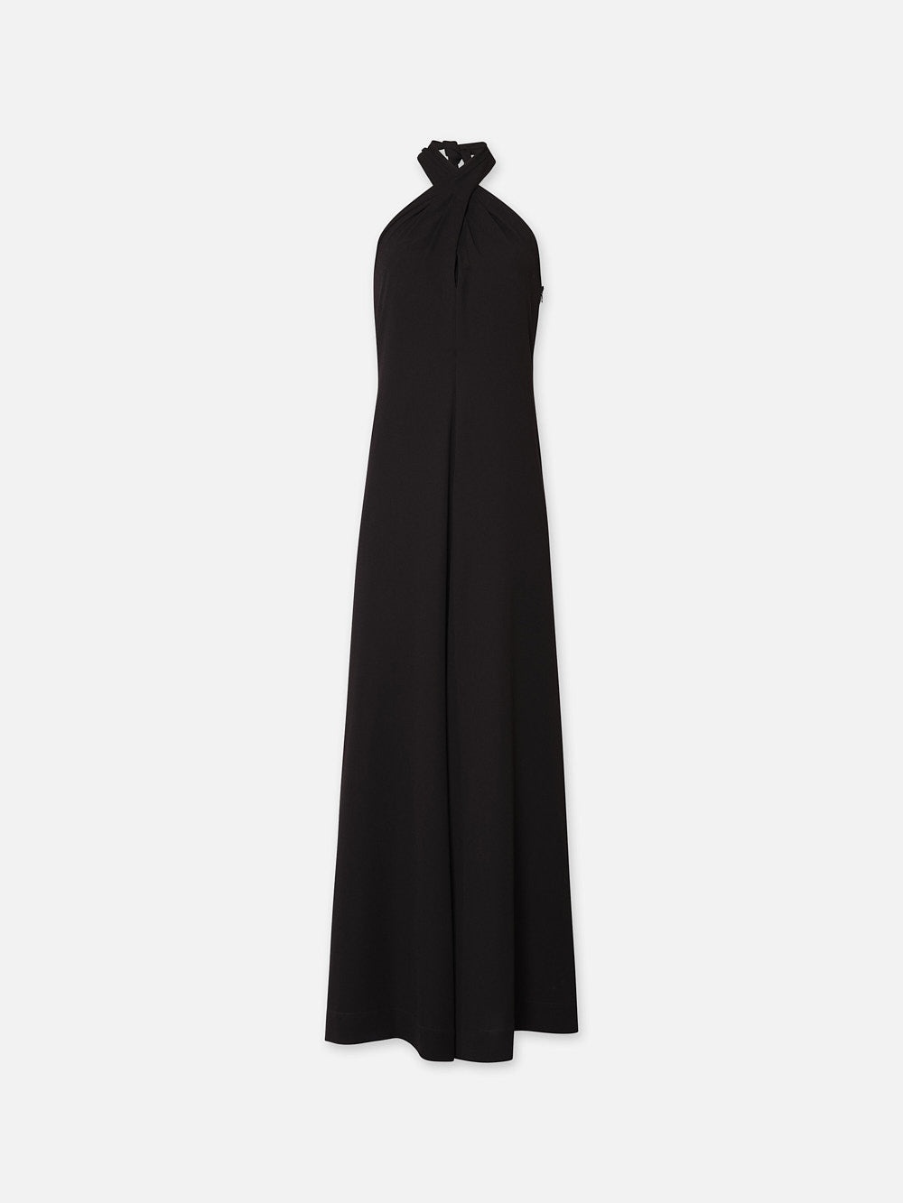 Keyhole Halter Jumpsuit in Black - 1