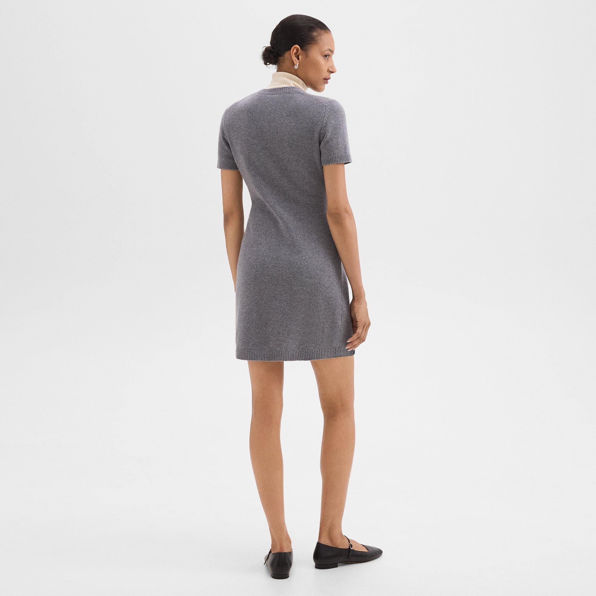 Mini Sweater Dress in Felted Wool-Cashmere - 4