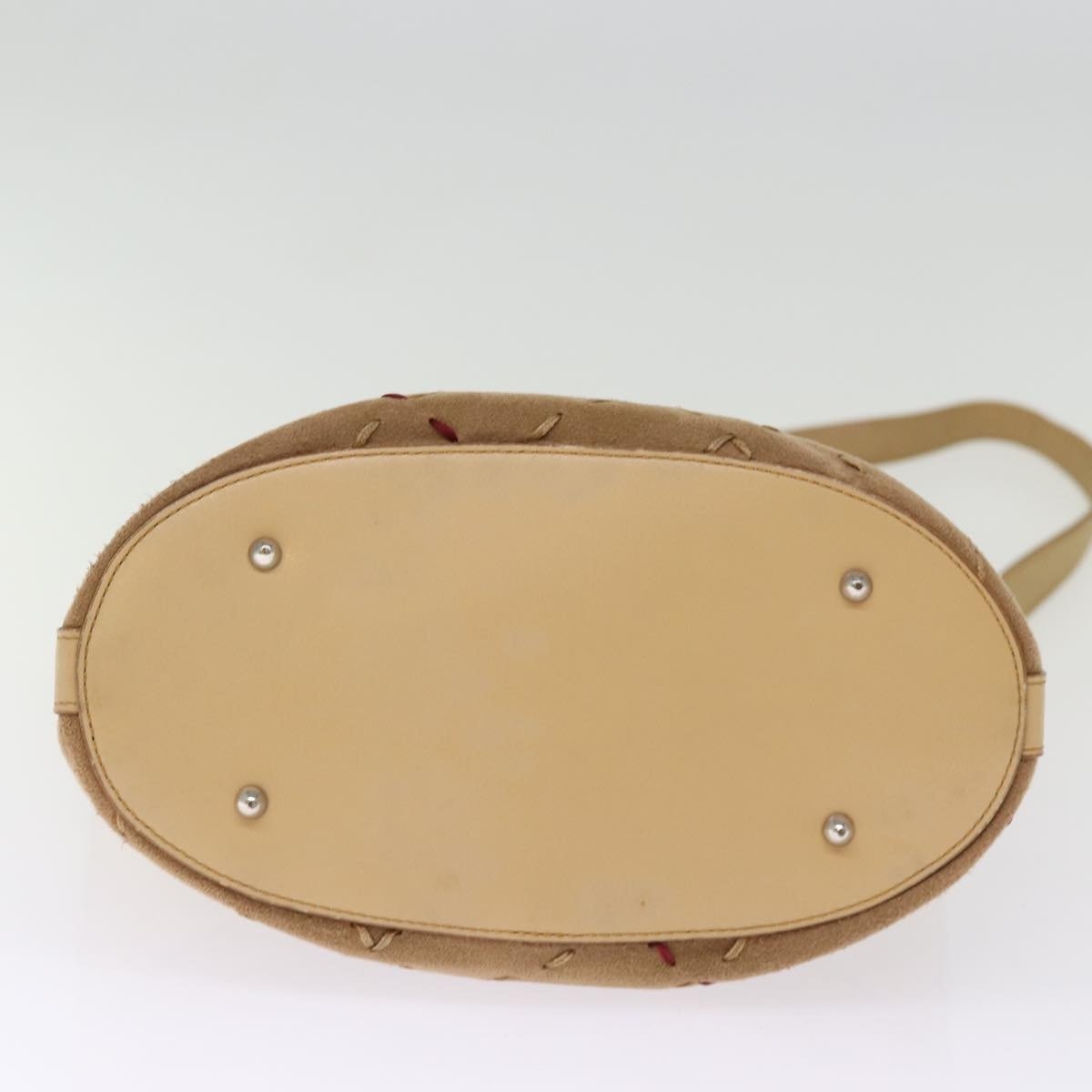 Burberry Shoulder Bag Suede Leather Beige - 5