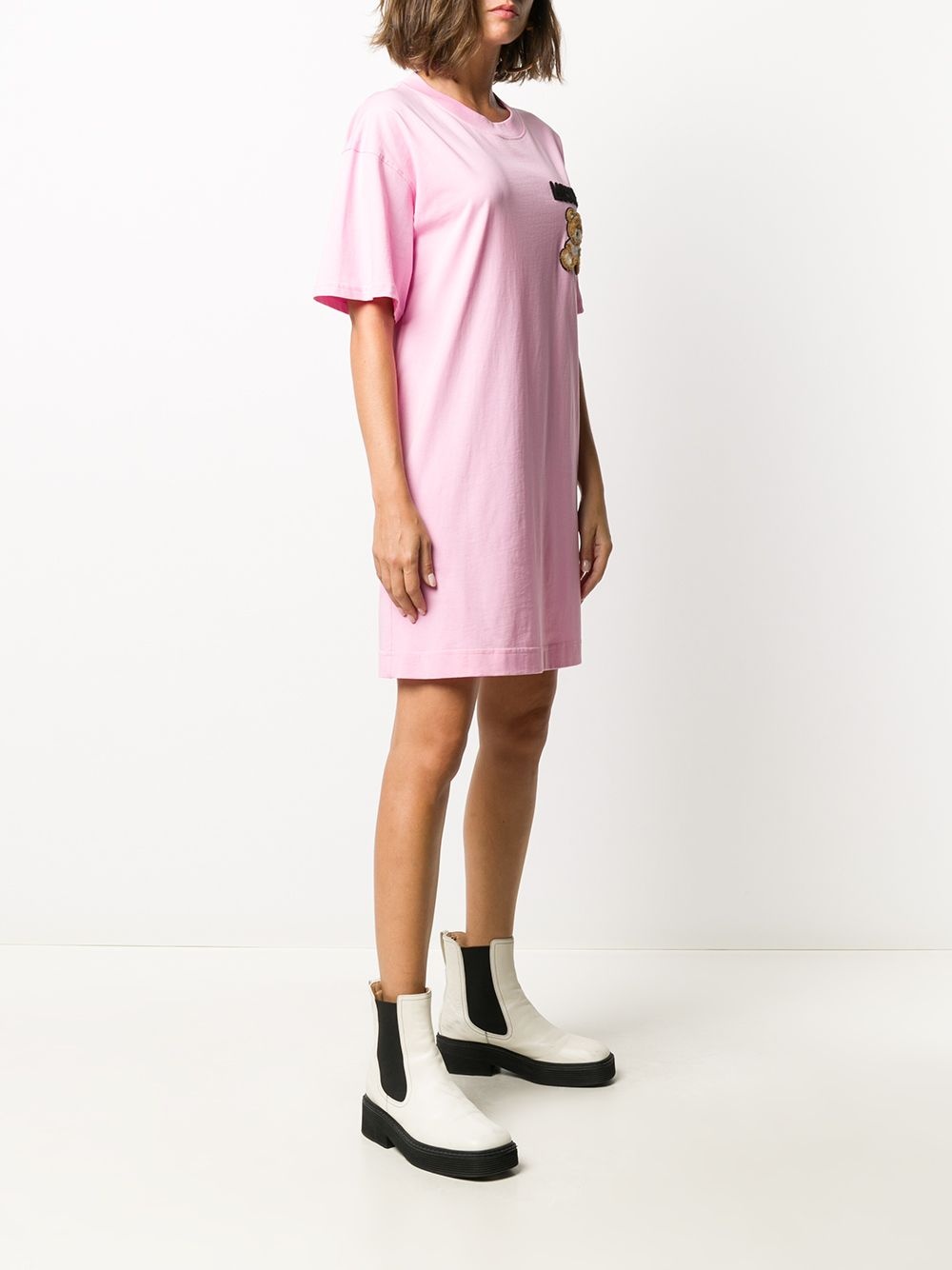 tulle appliqué cotton t-shirt dress - 3