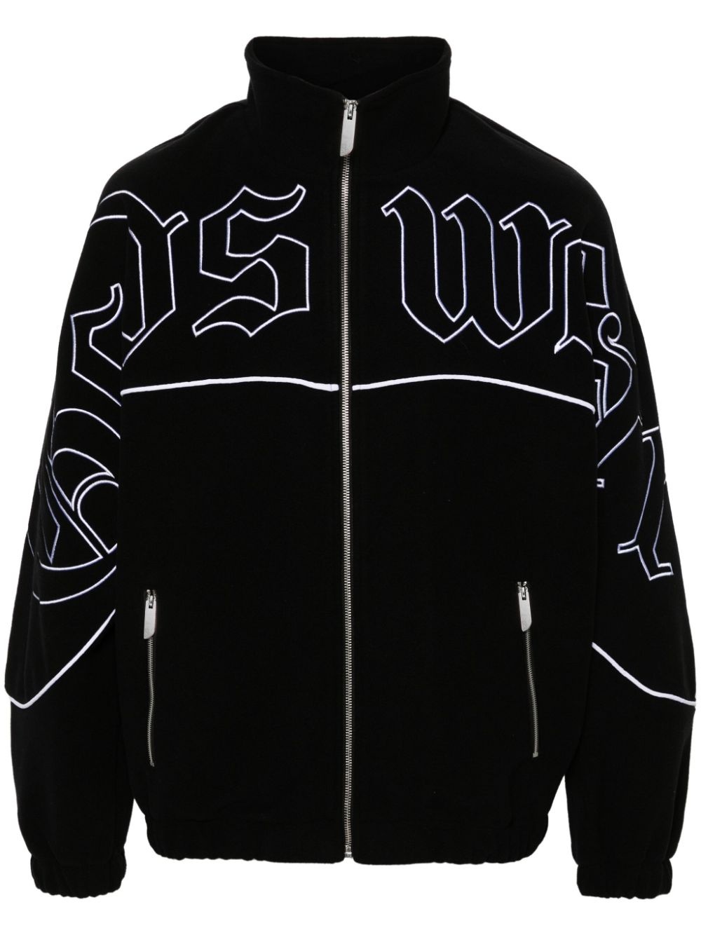 embroidered-logo jacket - 1