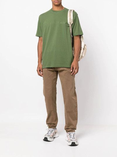 Stone Island logo-patch crew-neck T-shirt outlook