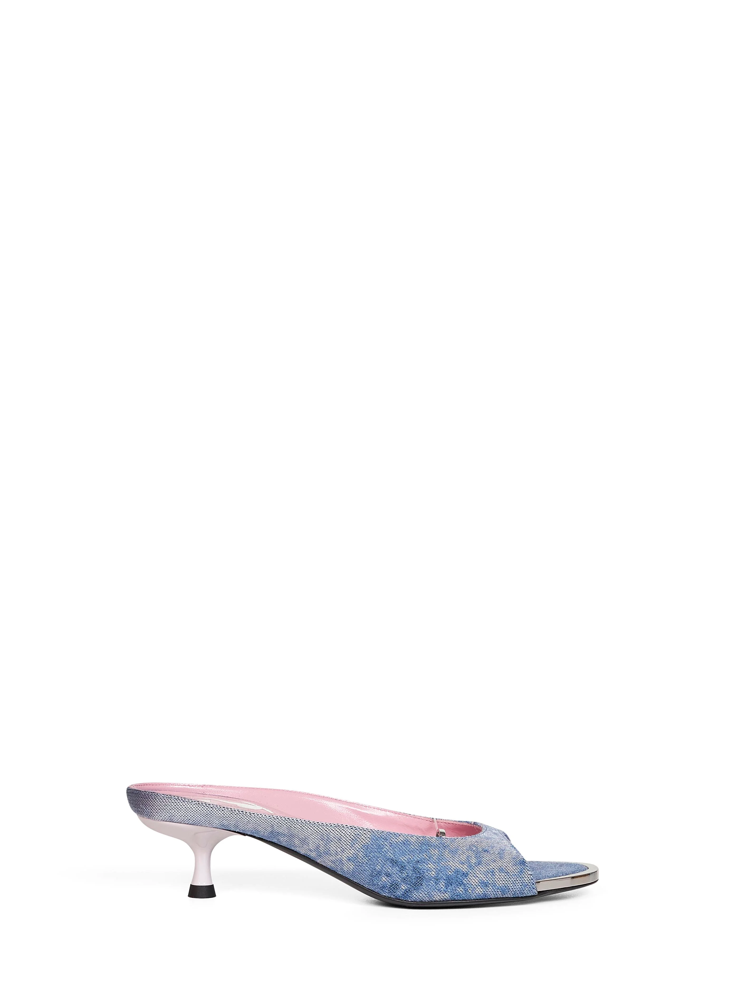 Blue denim D-Diam's-Sa-40 mules - 1