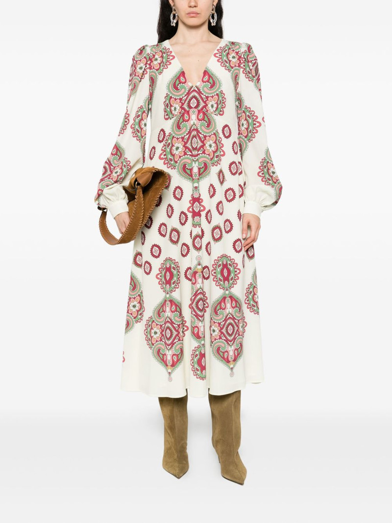Etro paisley-print long-sleeve dress outlook