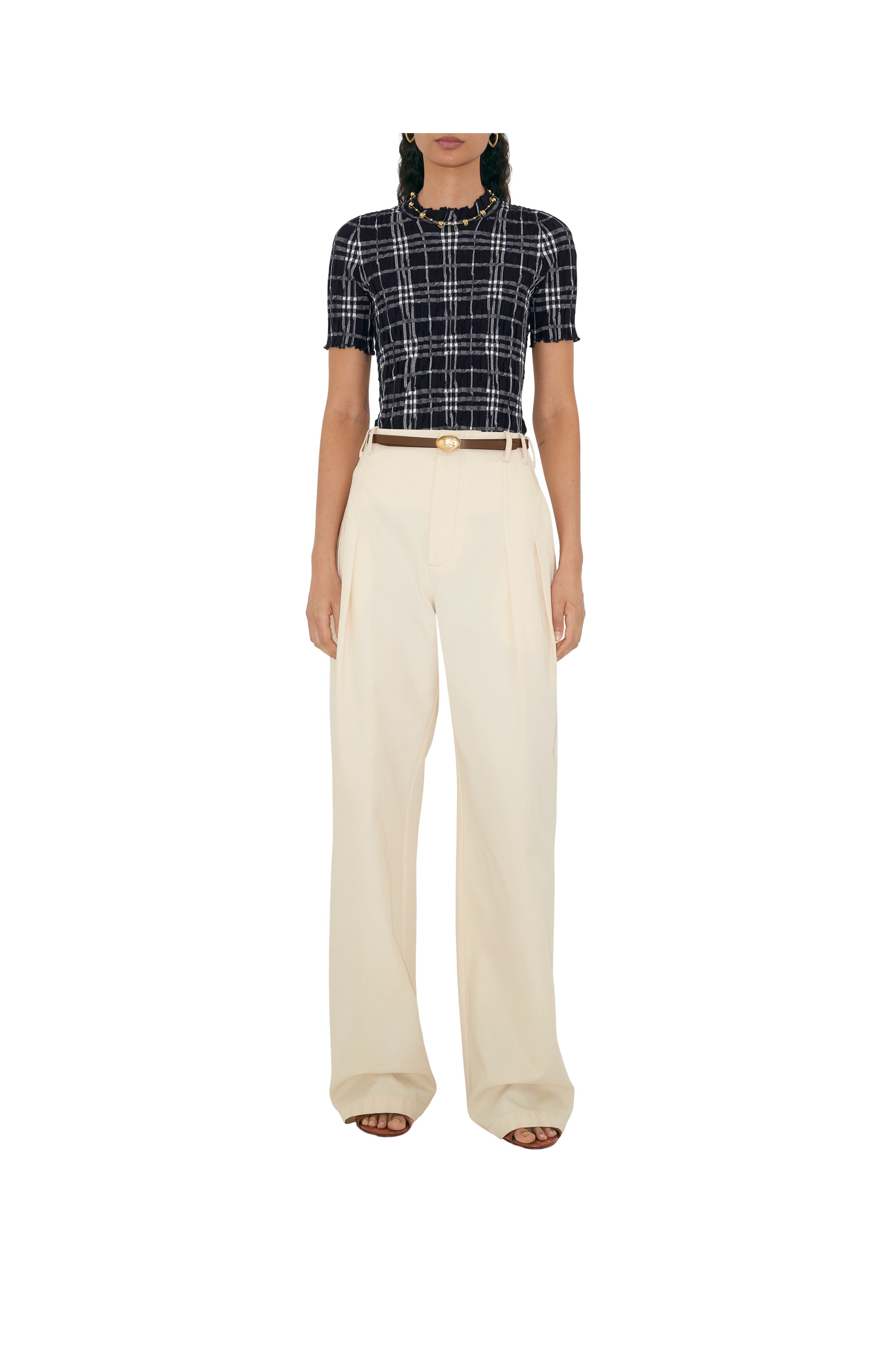 burberry Thin Reversible Leather Oval Knight Stamp Belt in Black/hazel at Nordstrom - 3