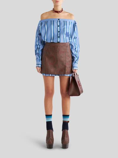 Etro STRIPED COTTON AND SILK SHIRT DRESS outlook