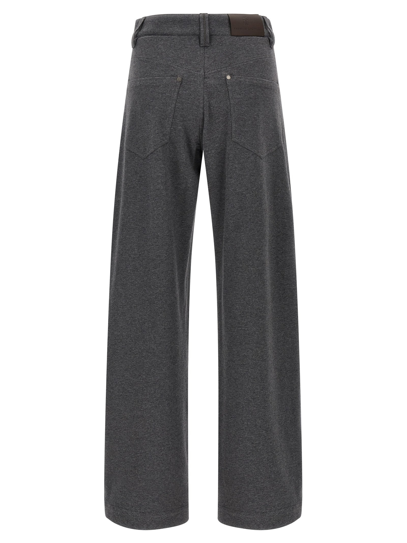 Cotton Trousers Pants Gray - 2