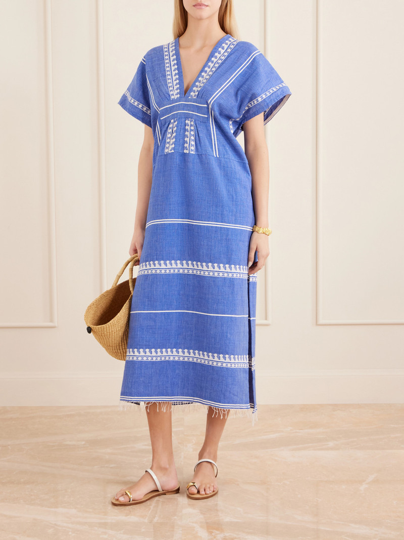 lemlem Gasira Embroidered Cotton Midi Dress outlook