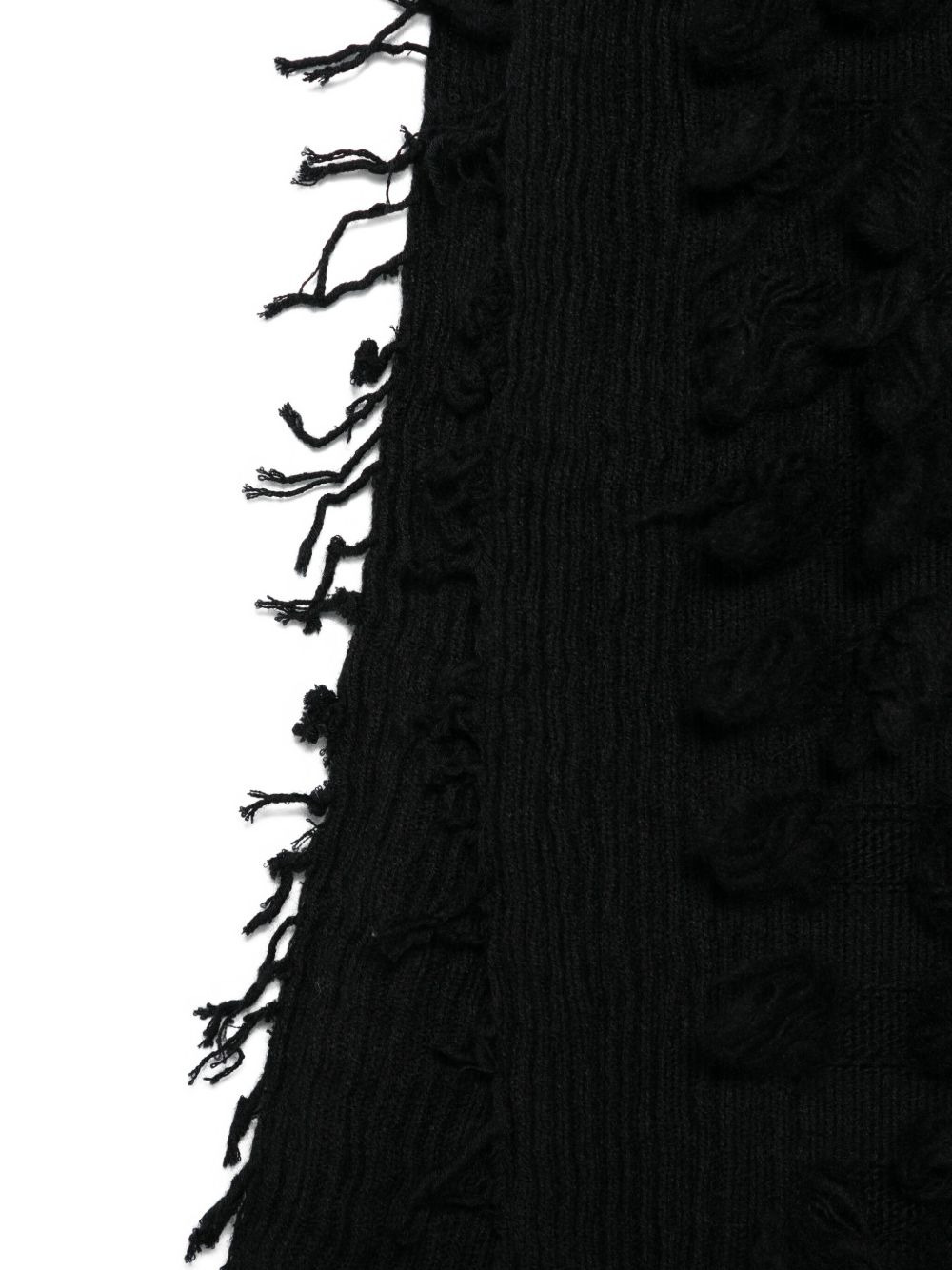 fringed-trim wool scarf - 3