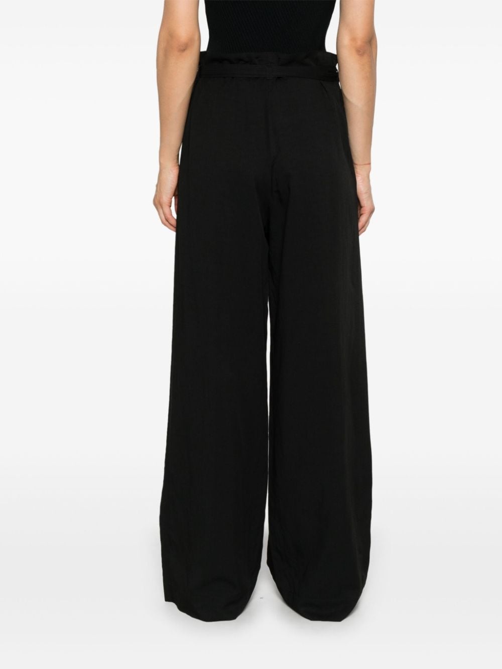belted palazzo pants - 4