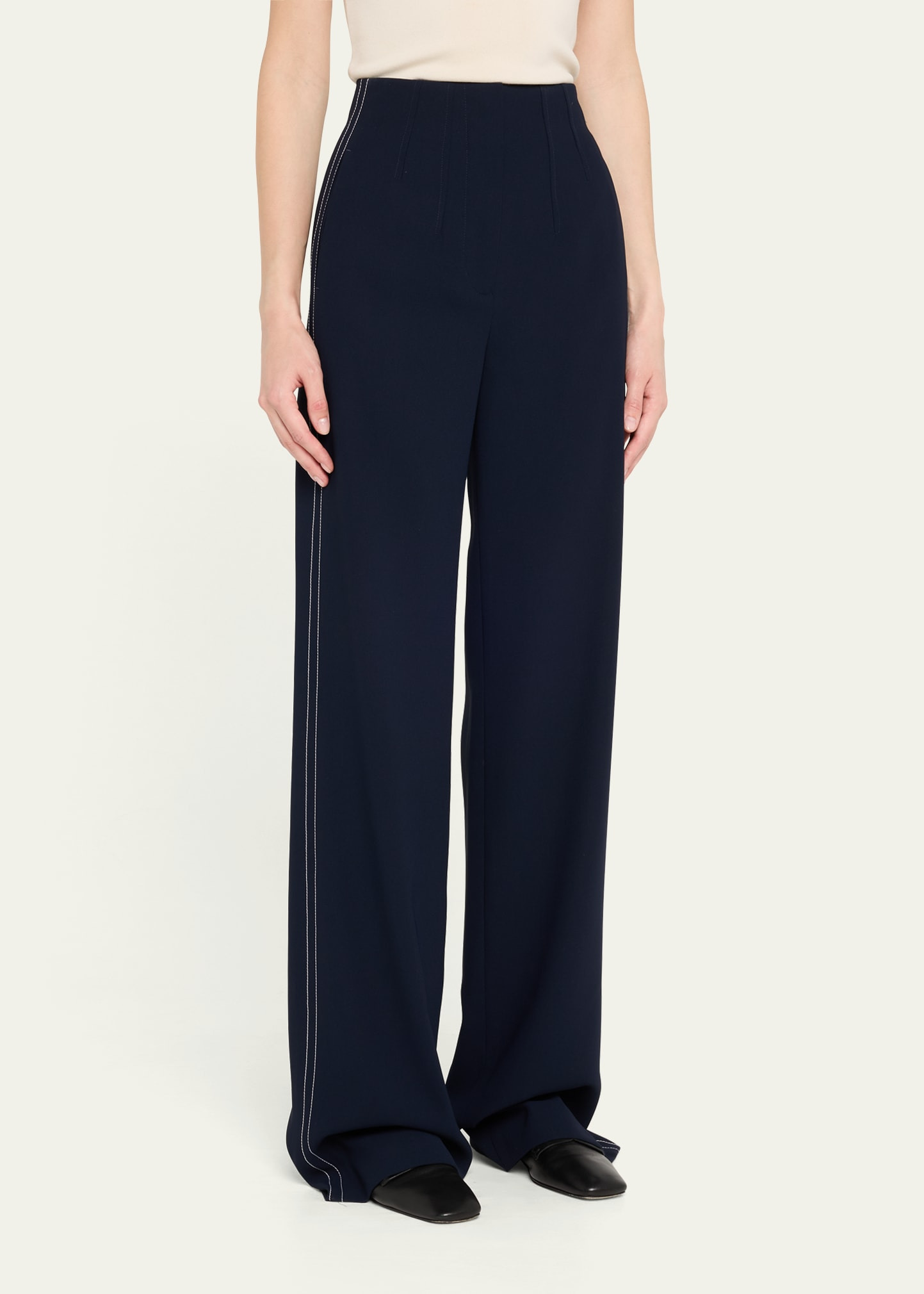 Elin Wide-Leg Side Stripe Pants - 4