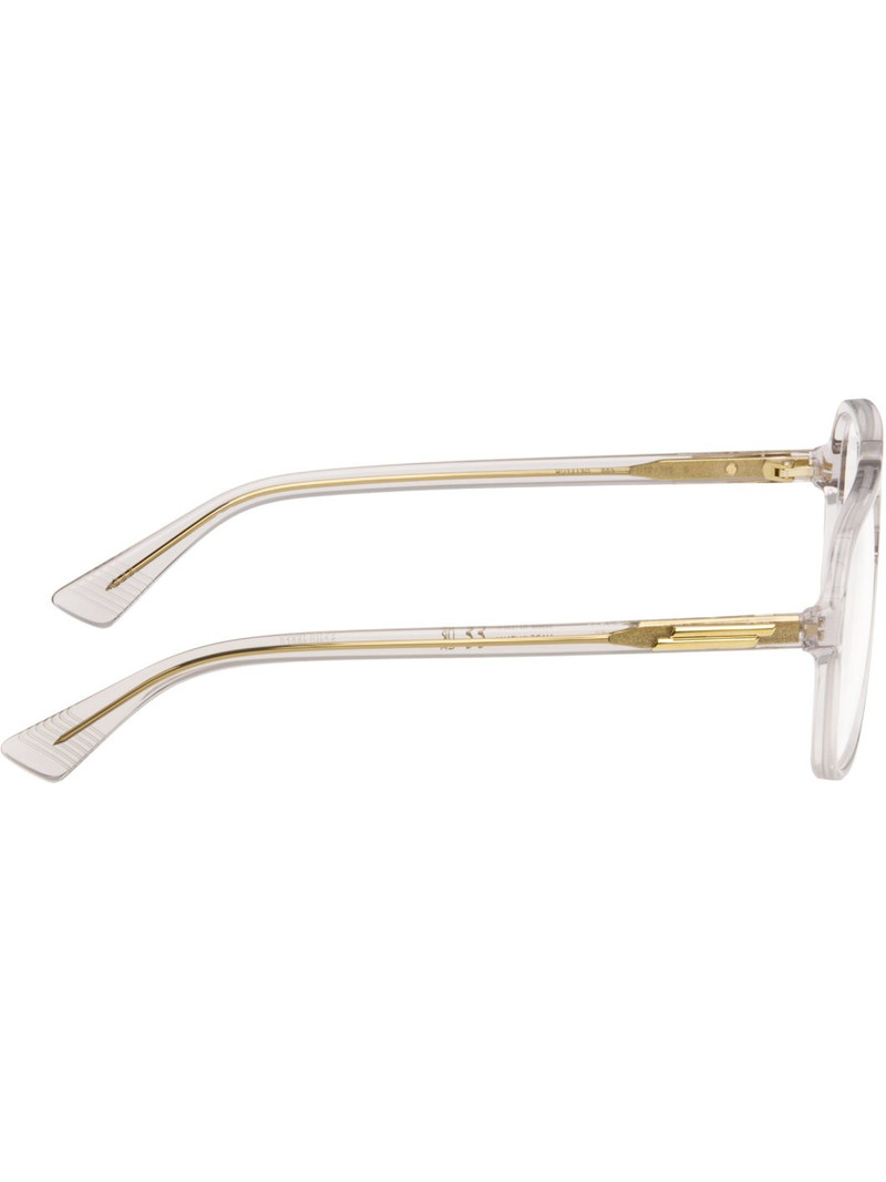 Bottega Veneta Gray Slim Ribbon Glasses outlook