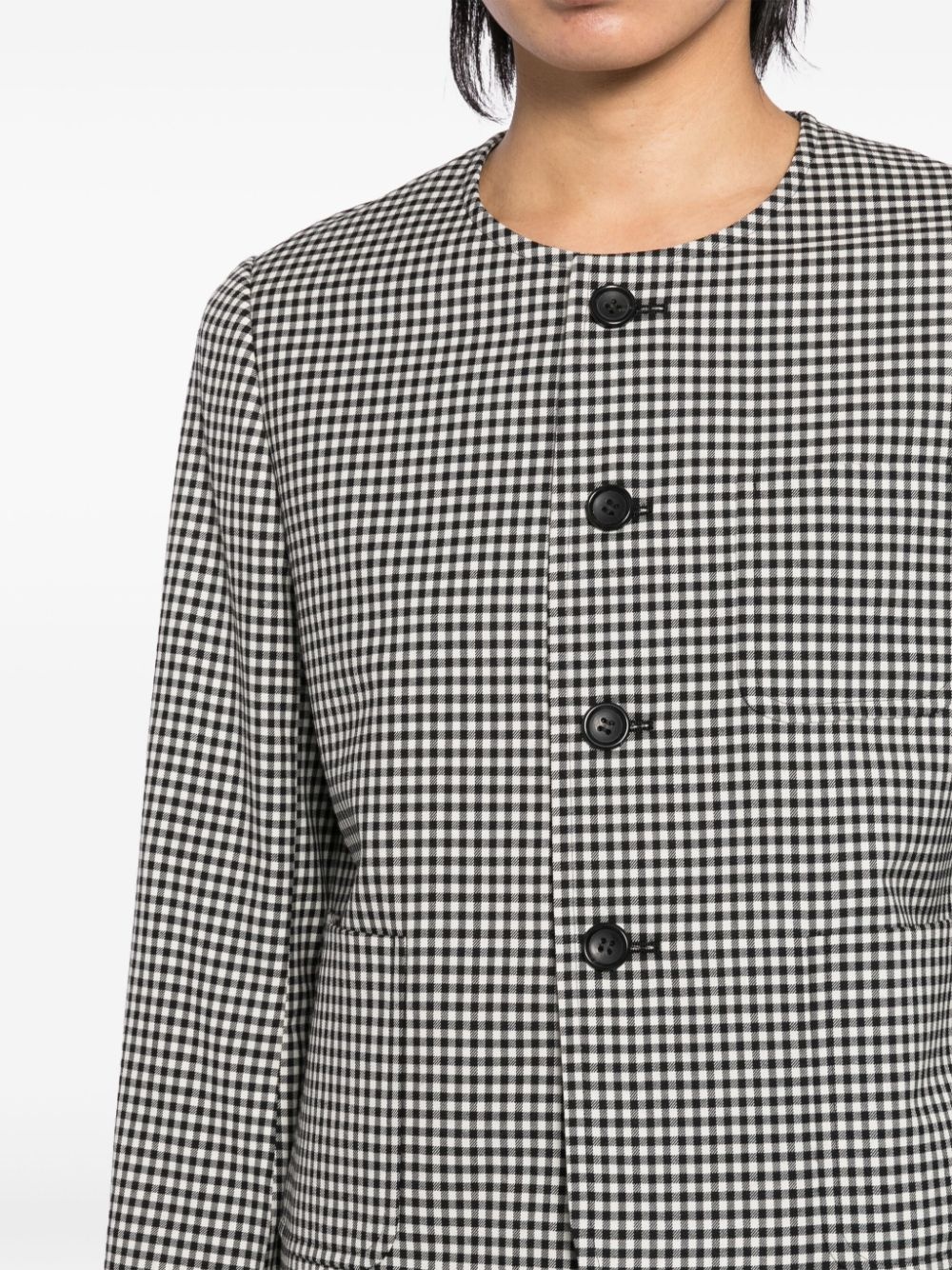 checked wool jacket - 5