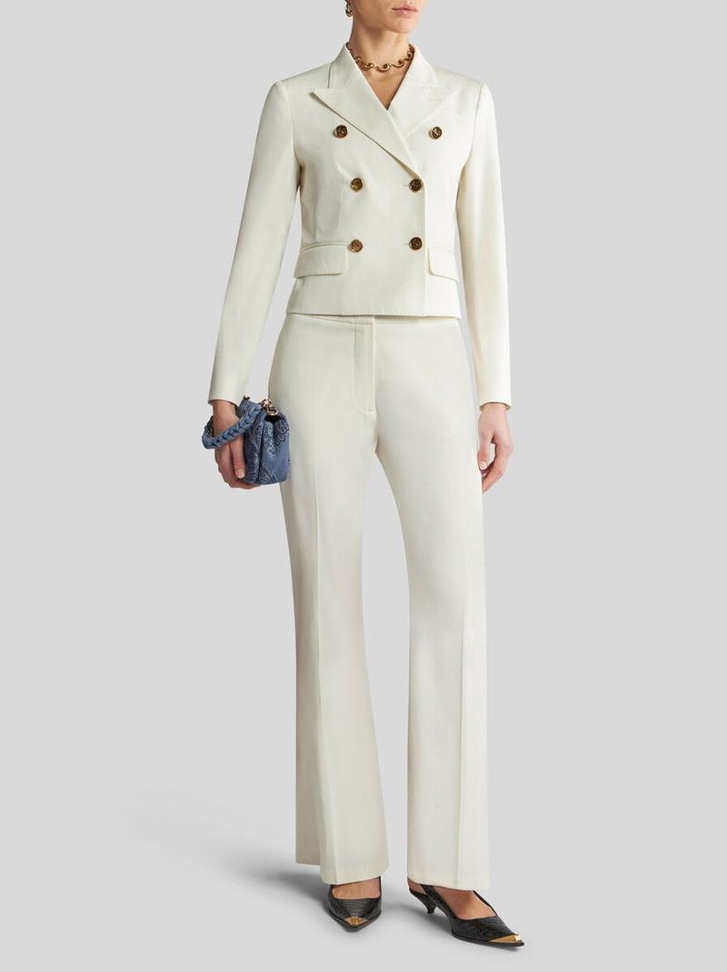 Etro FLARED STRETCH COTTON TROUSERS outlook