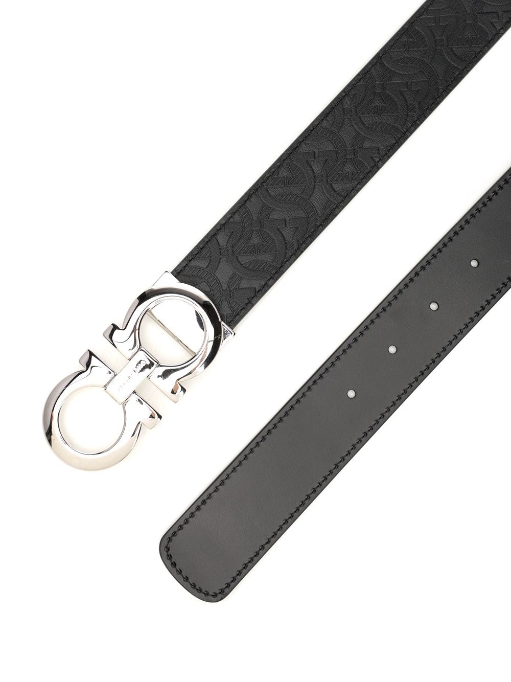 Reversible Leather Belt Belts Black - 2