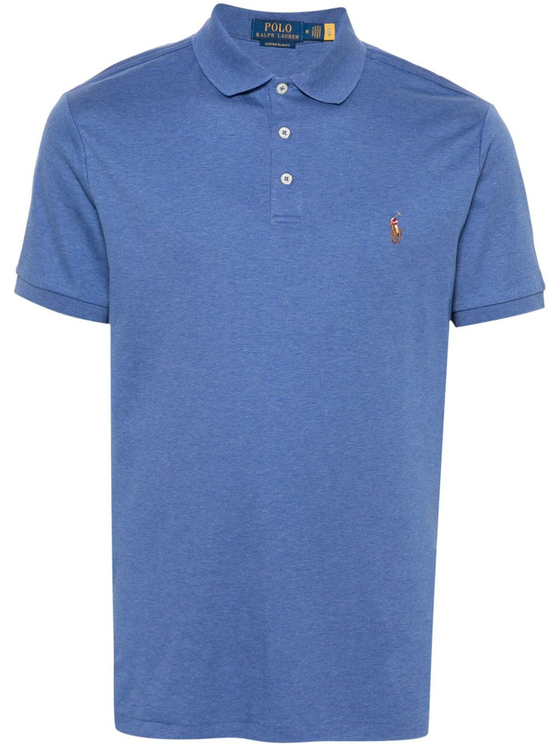 embroidered-logo cotton polo shirt 1
