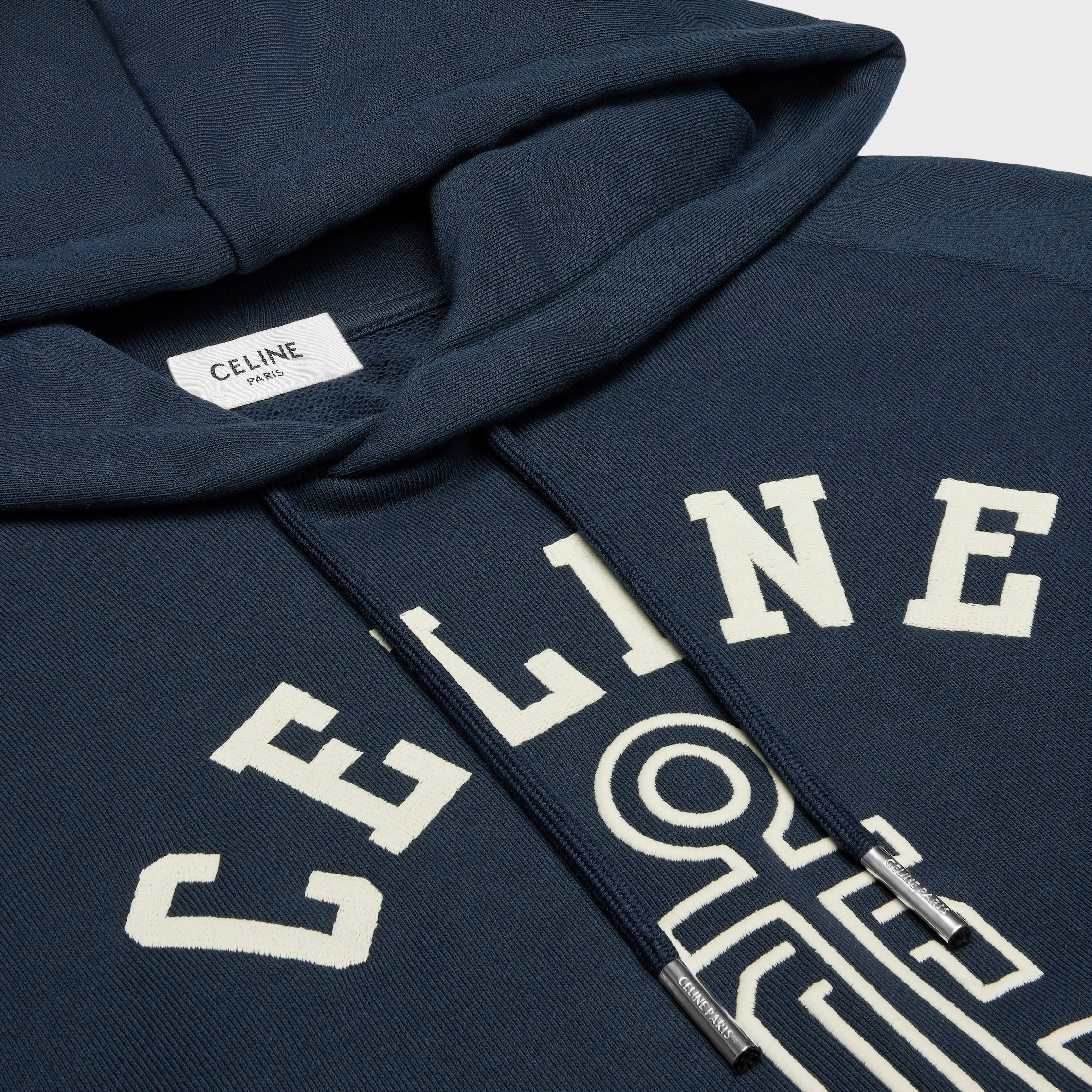celine anchor 70's hoodie in cotton fleece - 3