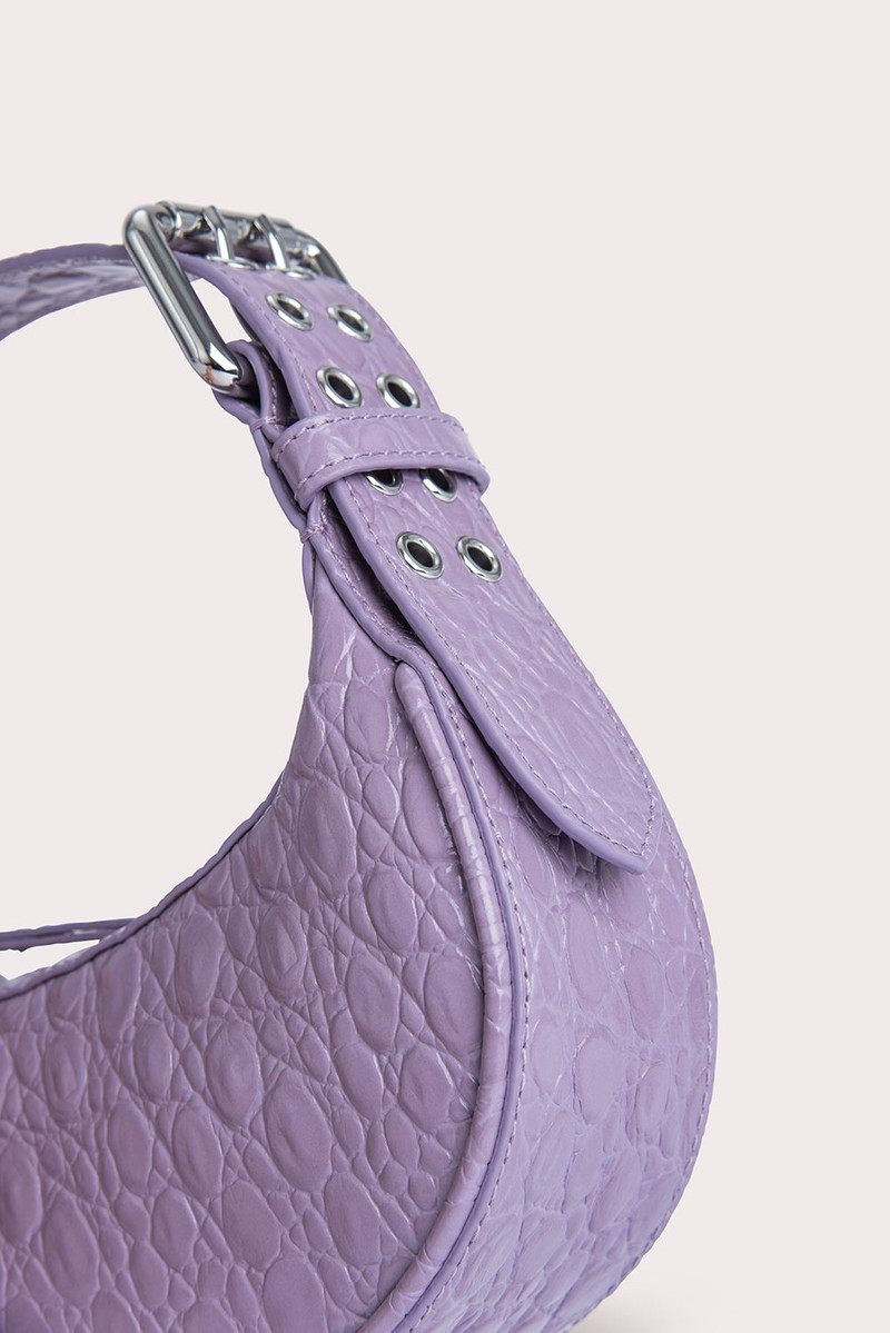 Mini Soho Purple Haze Circular Croco Embossed Leather 5