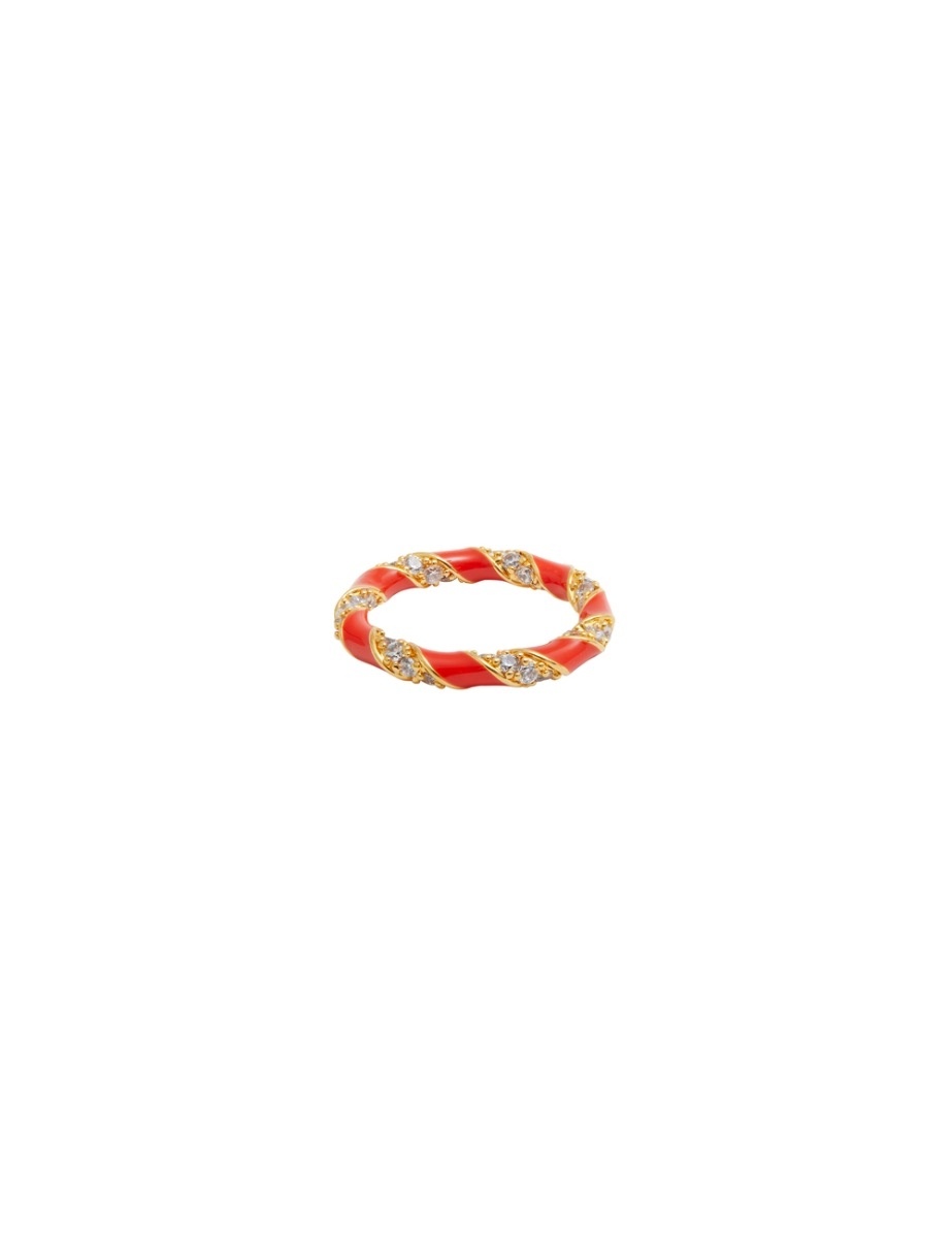 CANDY STRIPE PAVE RING - 1