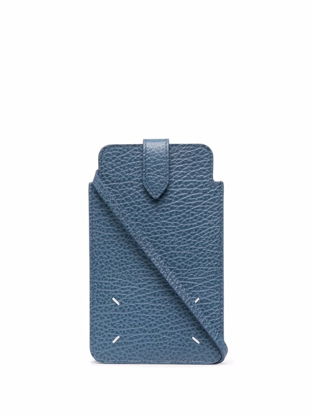 signature-stitch leather phone case - 1