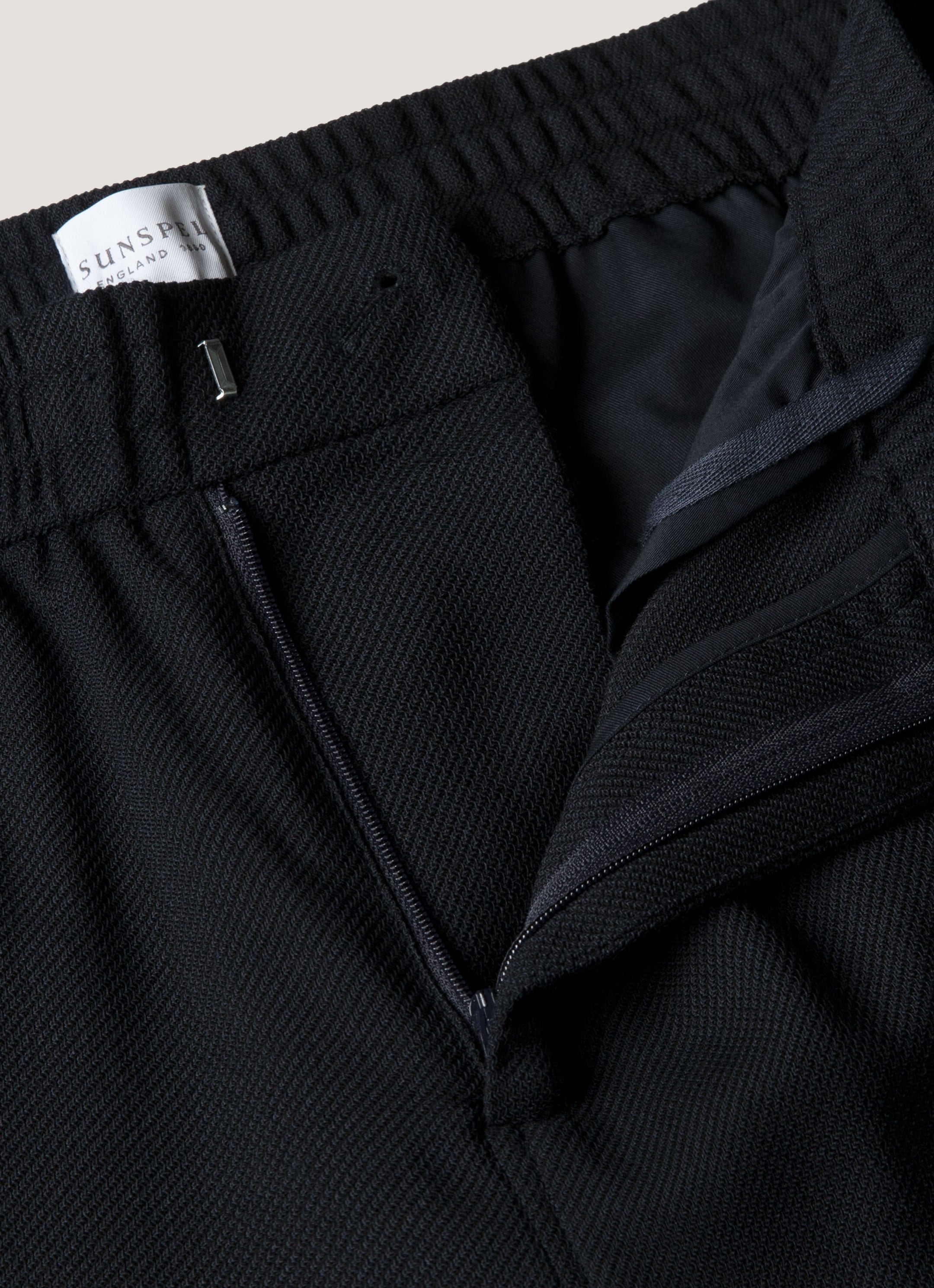 Textured Wool Drawstring Trouser - 4