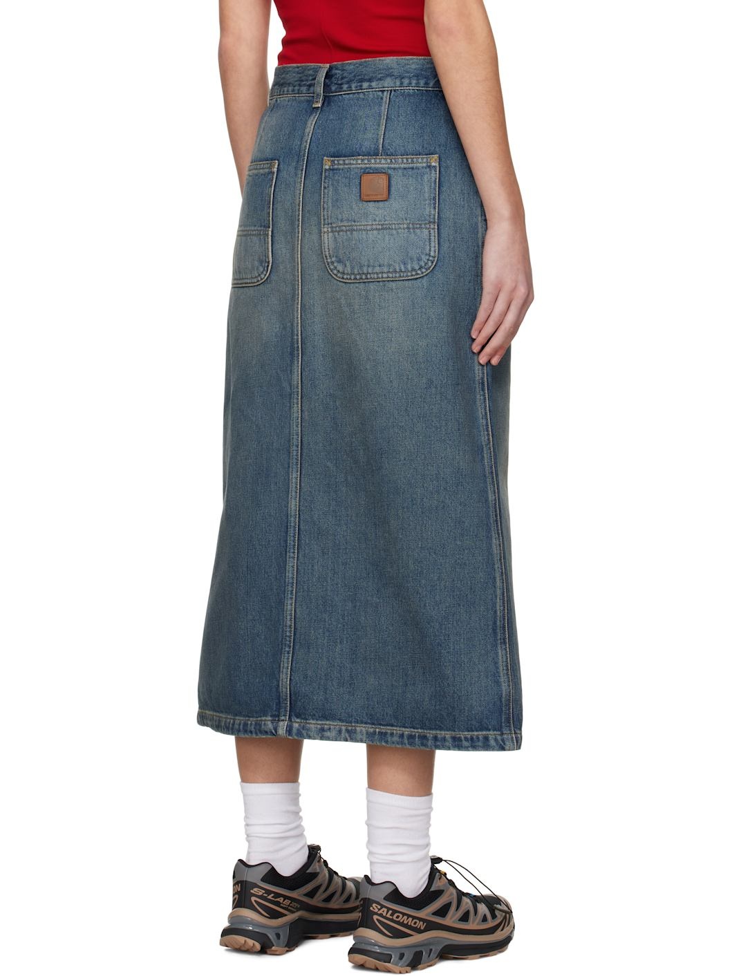 Blue Marvin Denim Midi Skirt - 3