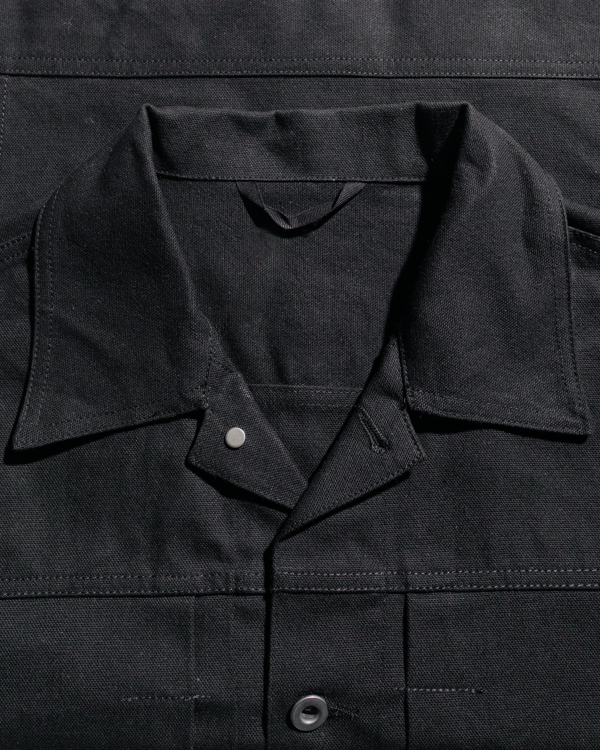 Range Jacket Black Cotton Washi Oxford Cloth - 5