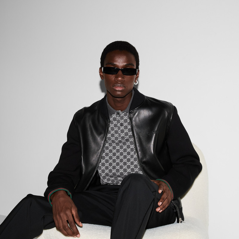 GG cotton lurex jacquard polo shirt 6