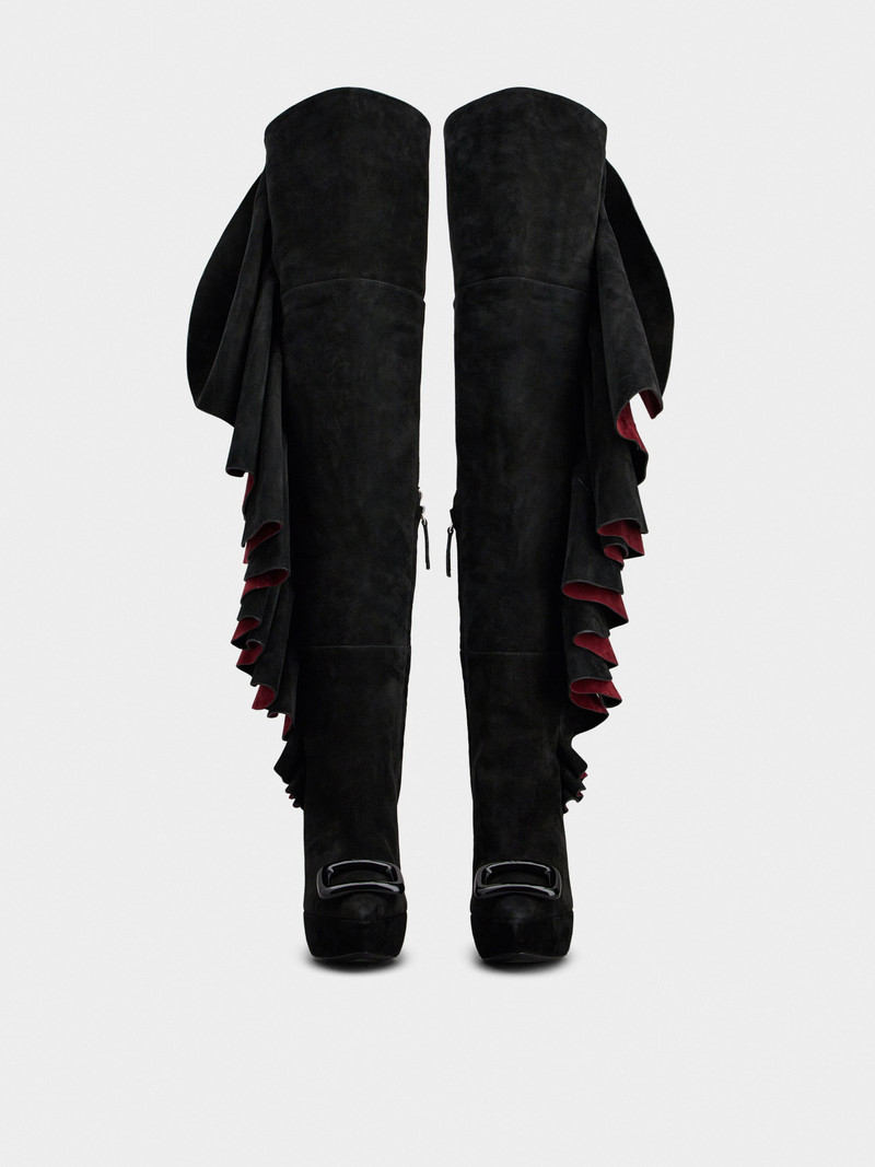 Viv' Choc Rouches Cuissards in Suede 6