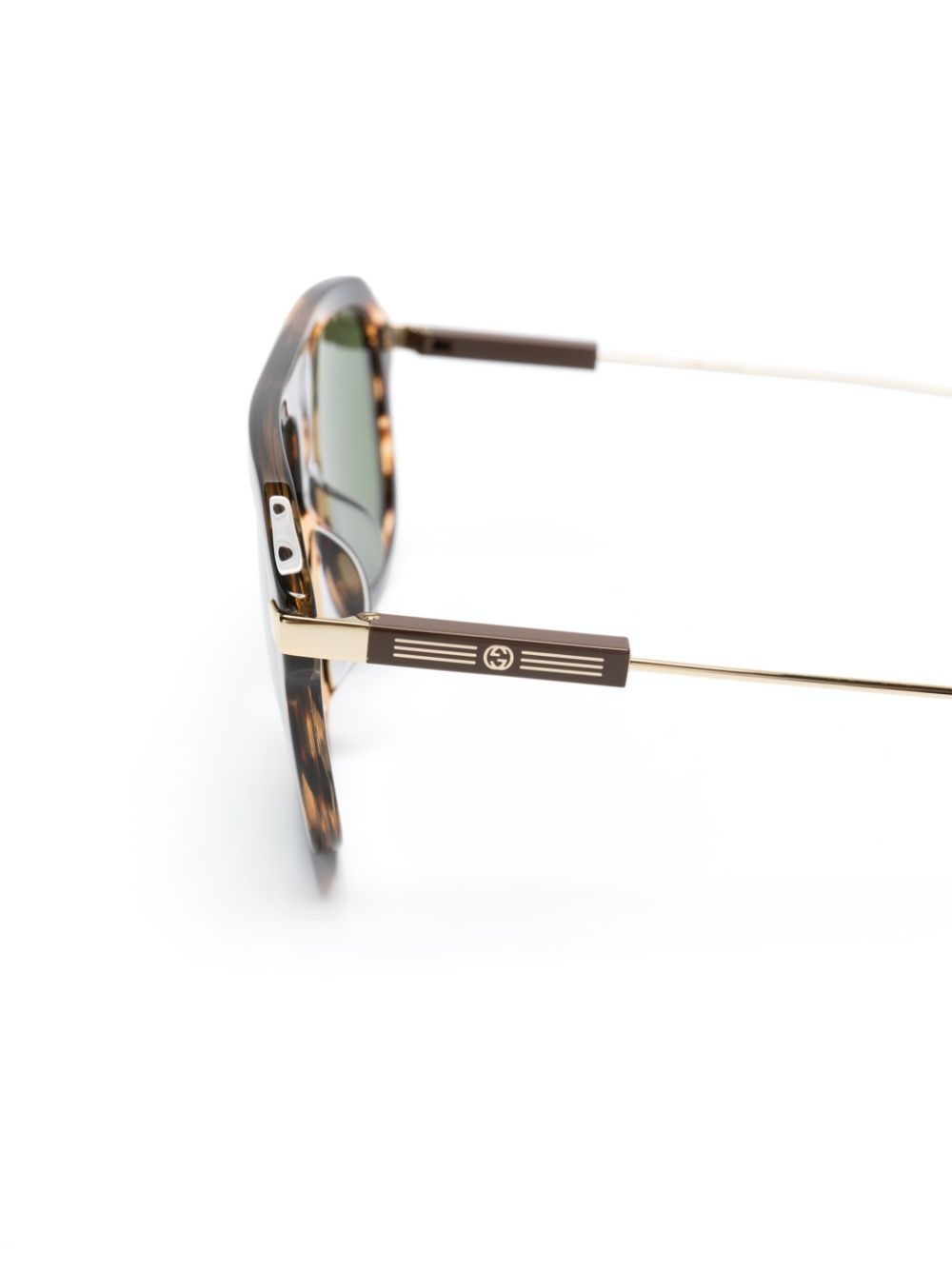 tortoiseshell-effect pilot-frame sunglasses - 3