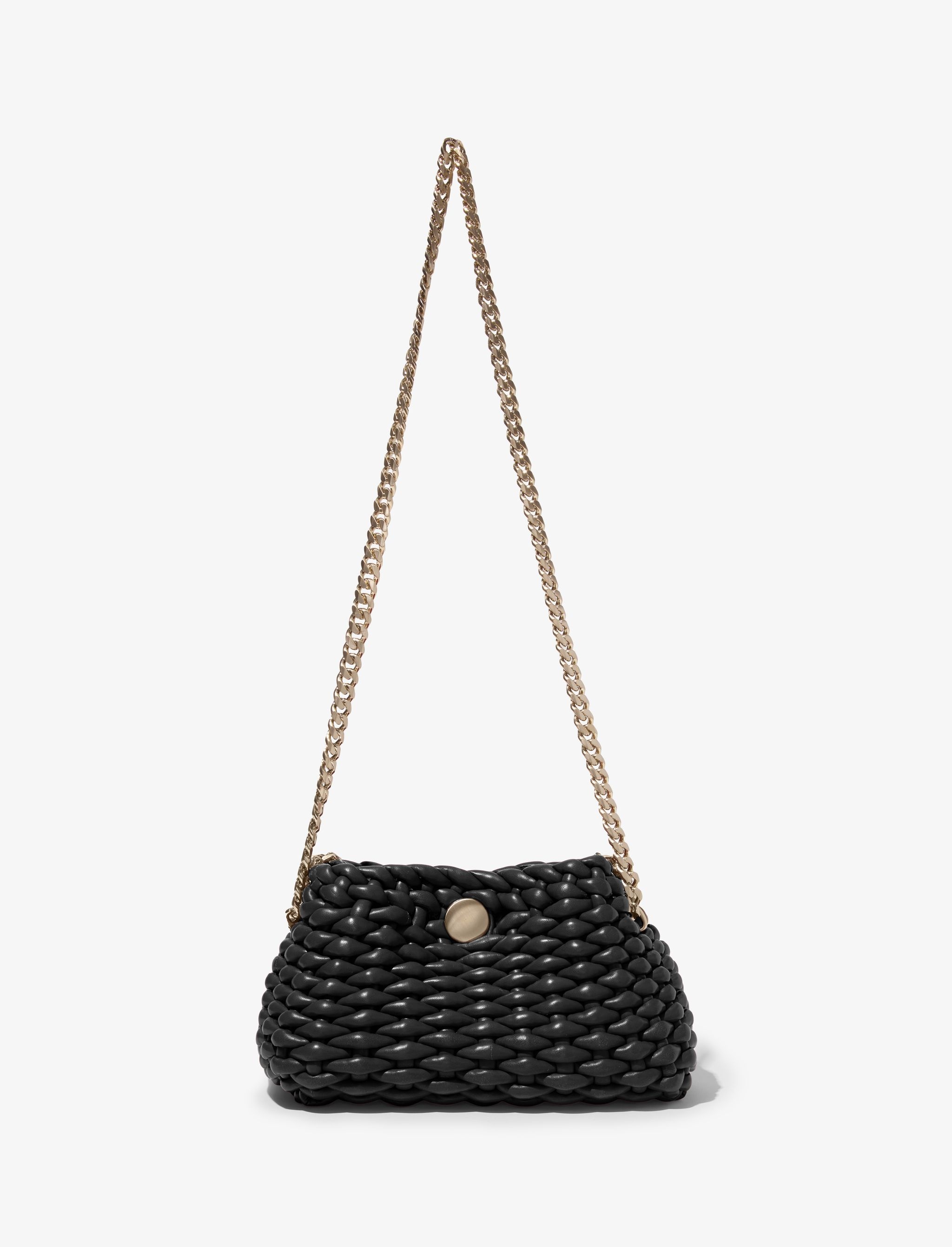 Small Woven Leather Chain Tobo Bag - 4