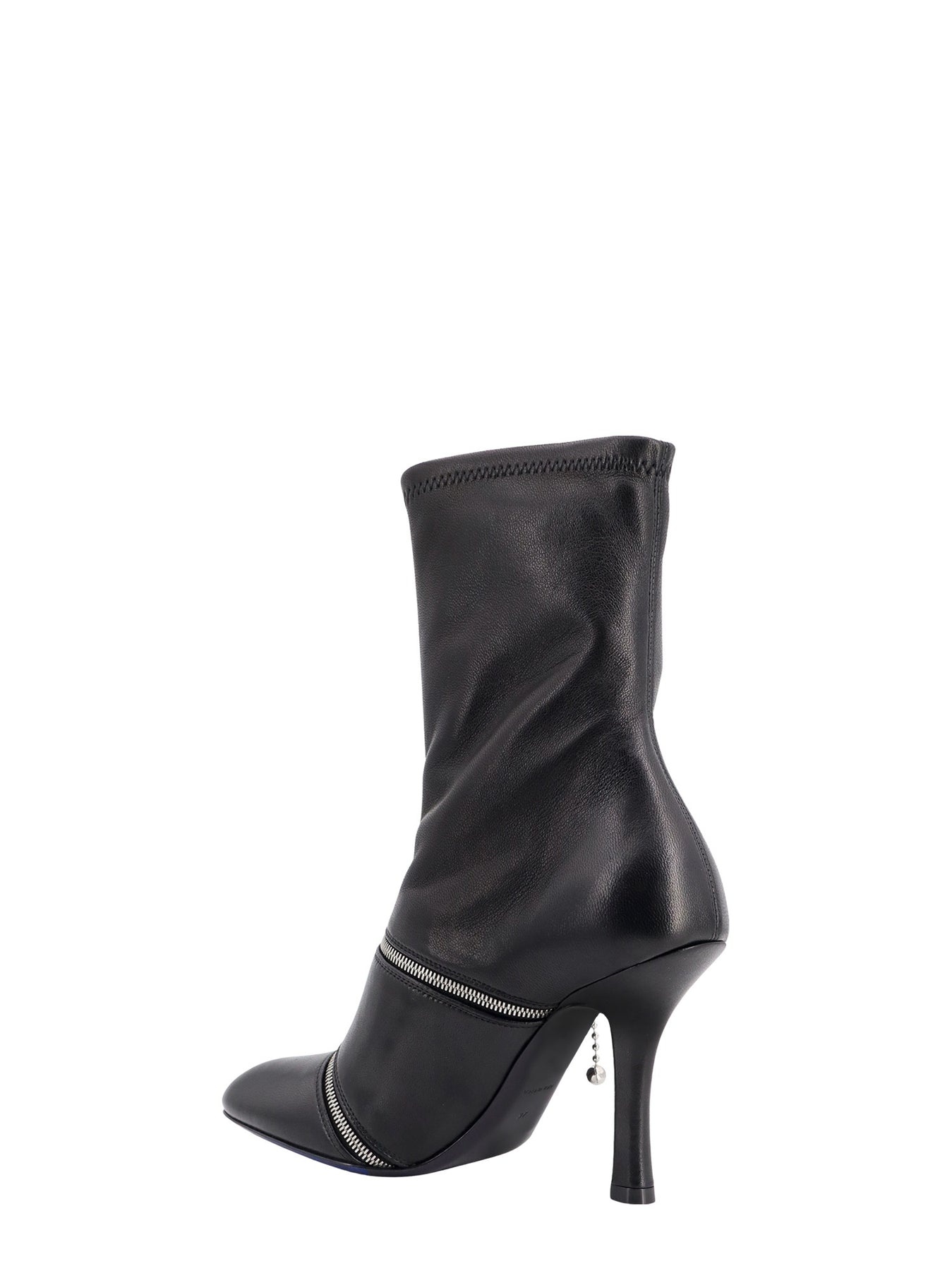 Leather ankle boots with frontal zip - 3