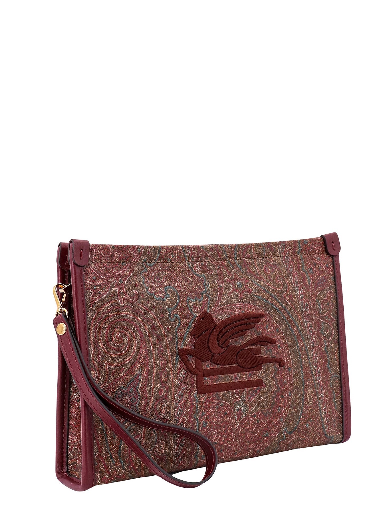 Coated canvas clutch with Paisley motif - 3
