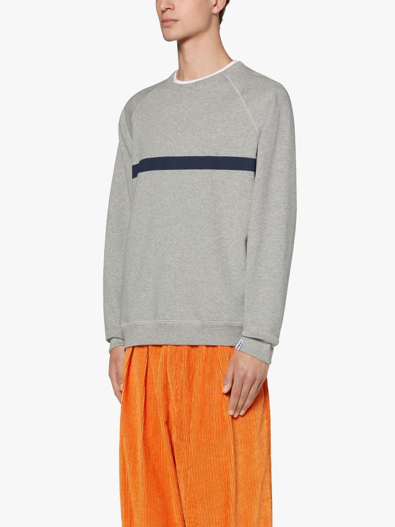 GREY X NAVY COTTON CREW NECK SWEATSHIRT | GJM-207 3