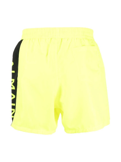 Balmain logo-print drawstring swim shorts outlook