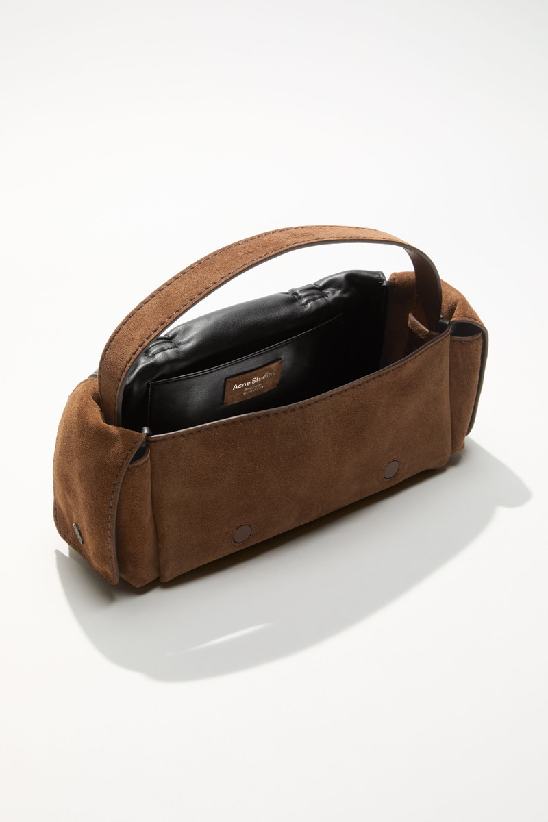 Acne Studios Multipocket suede shoulder bag - Cognac brown outlook