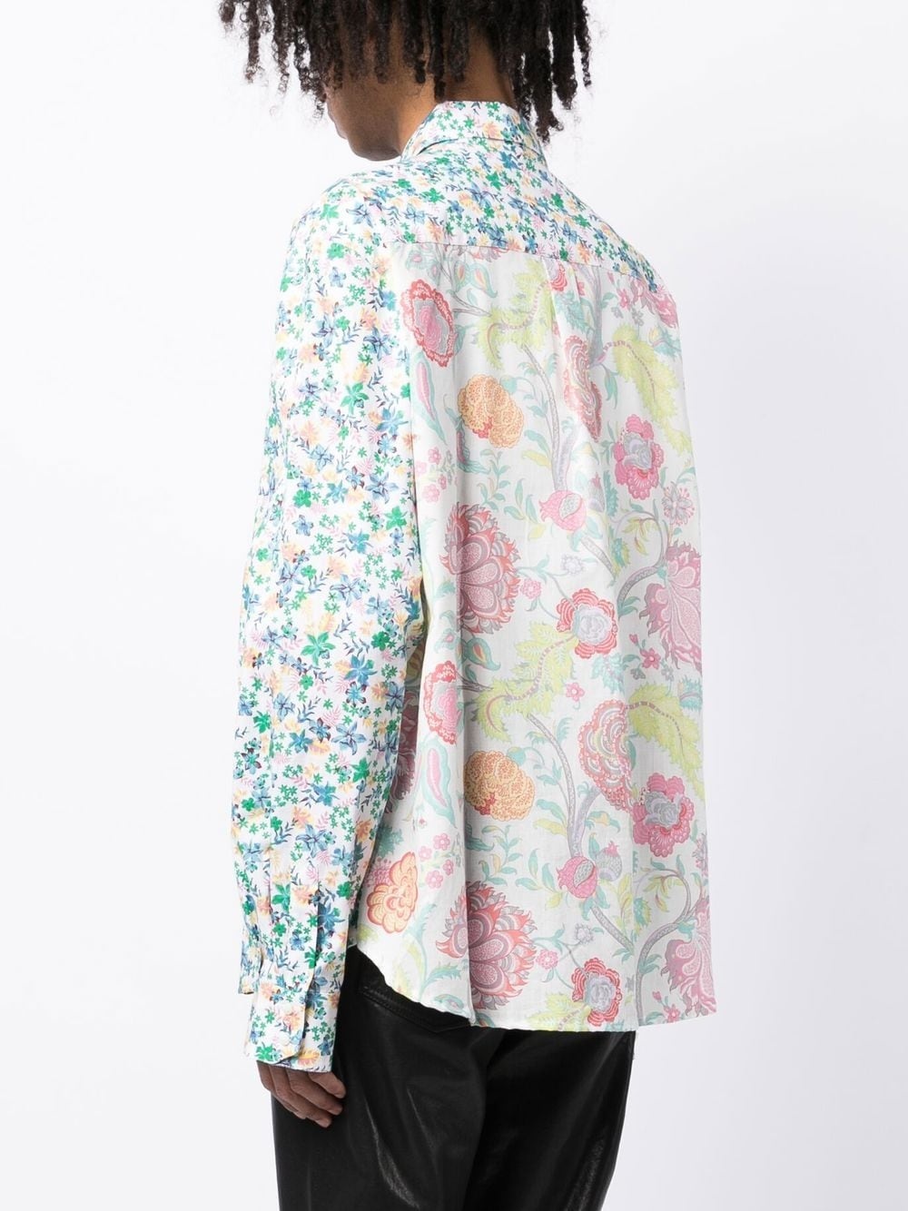 Tシャツ・カットソー MARINE SERRE FLORAL PRINT SHIRT (T307FW22WU_WOTCO000110) Marine Serre floral-print shirt | REVERSIBLE