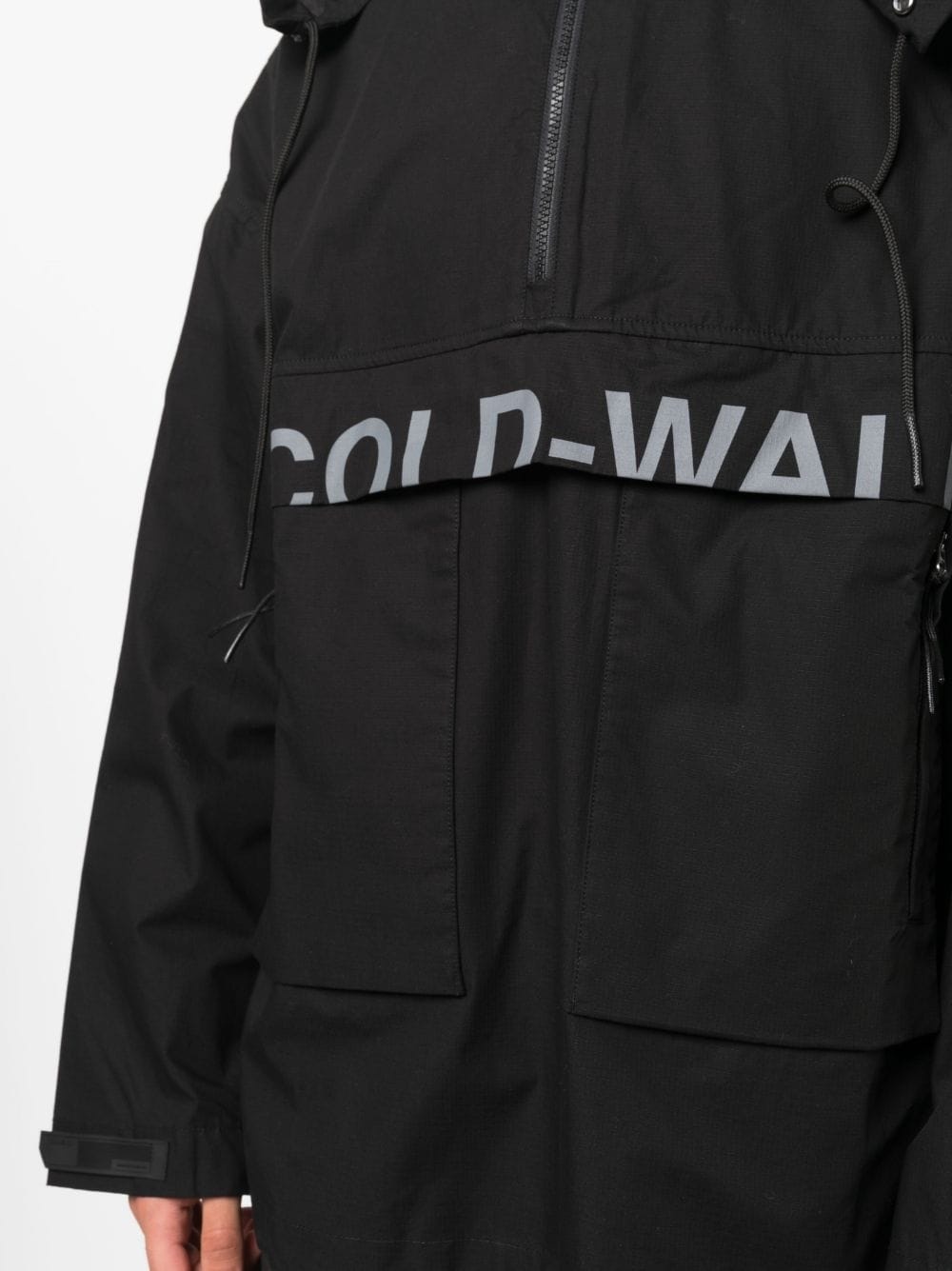logo-print hooded jacket - 5