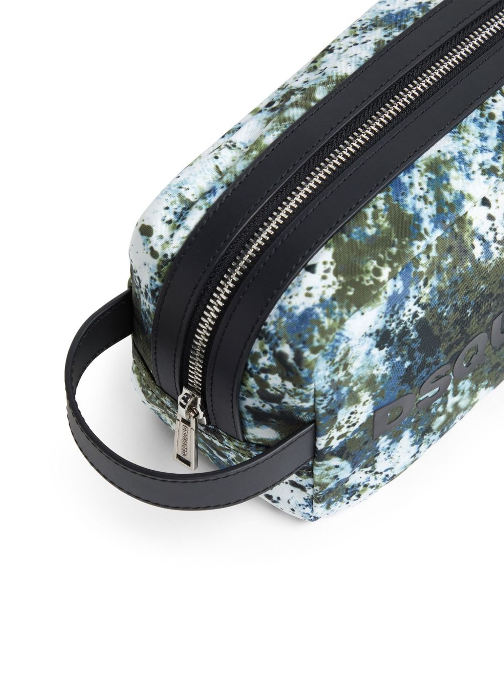 paint splatter-print wash bag - 5
