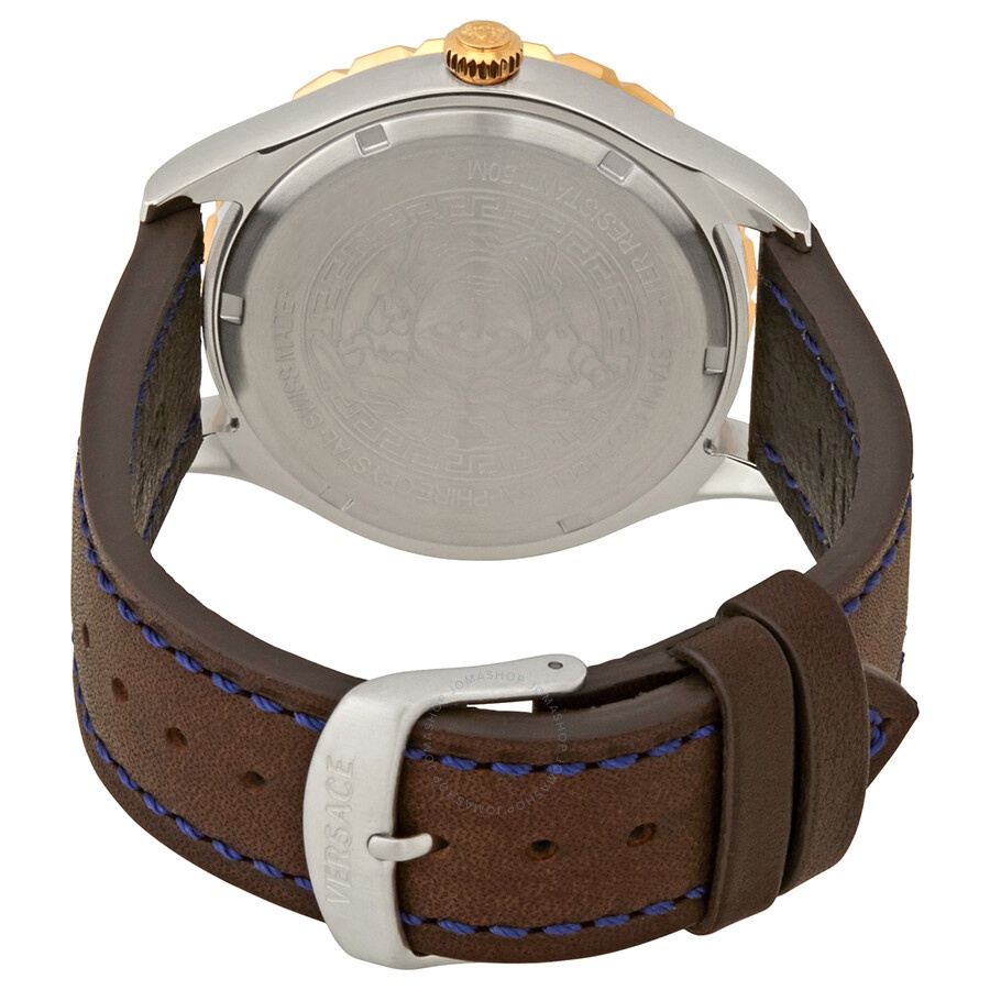 Open Box - Versace Hellenyium GMT Blue Dial Men's Watch V11080017 - 3