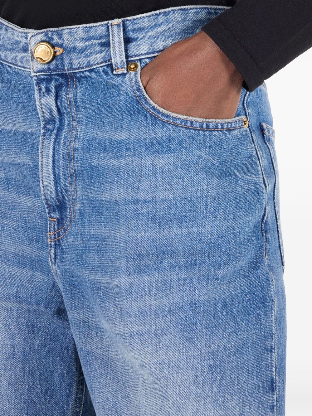 high-waisted wide-leg jeans - 6