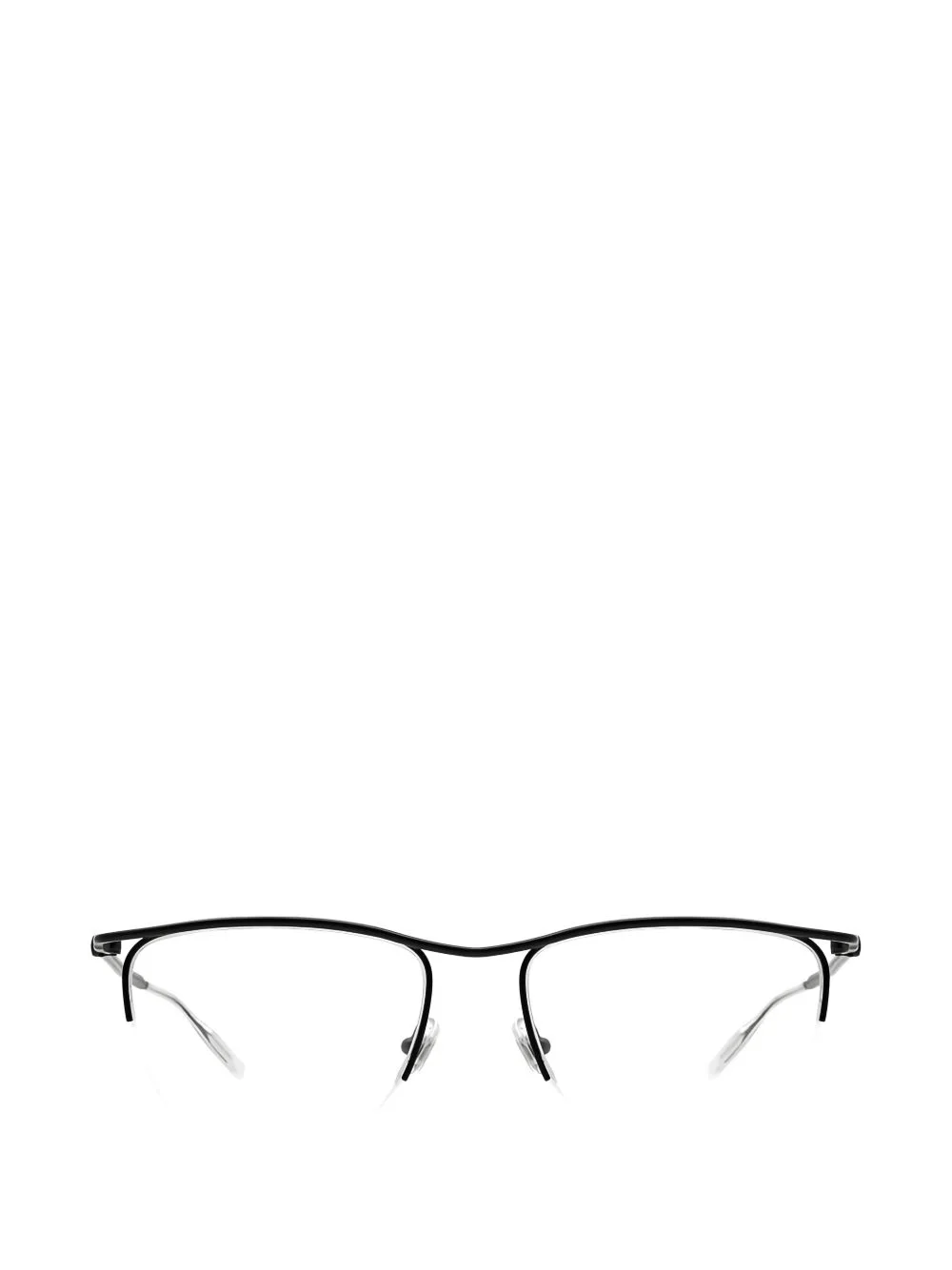 square-frame half-rim glasses - 1