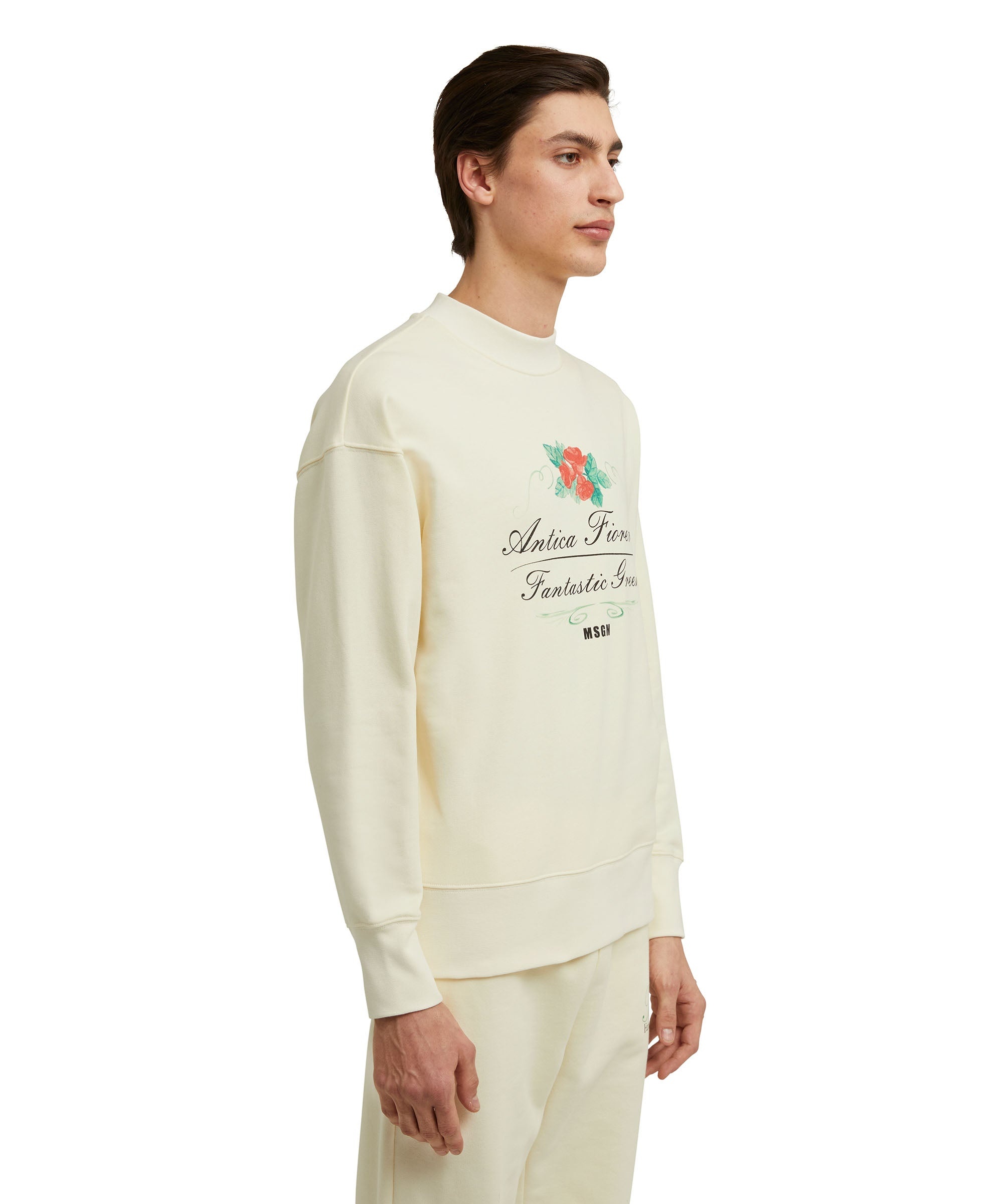 Organic cotton crewneck sweatshirt from the MSGM Fantastic Green Capsule - 4