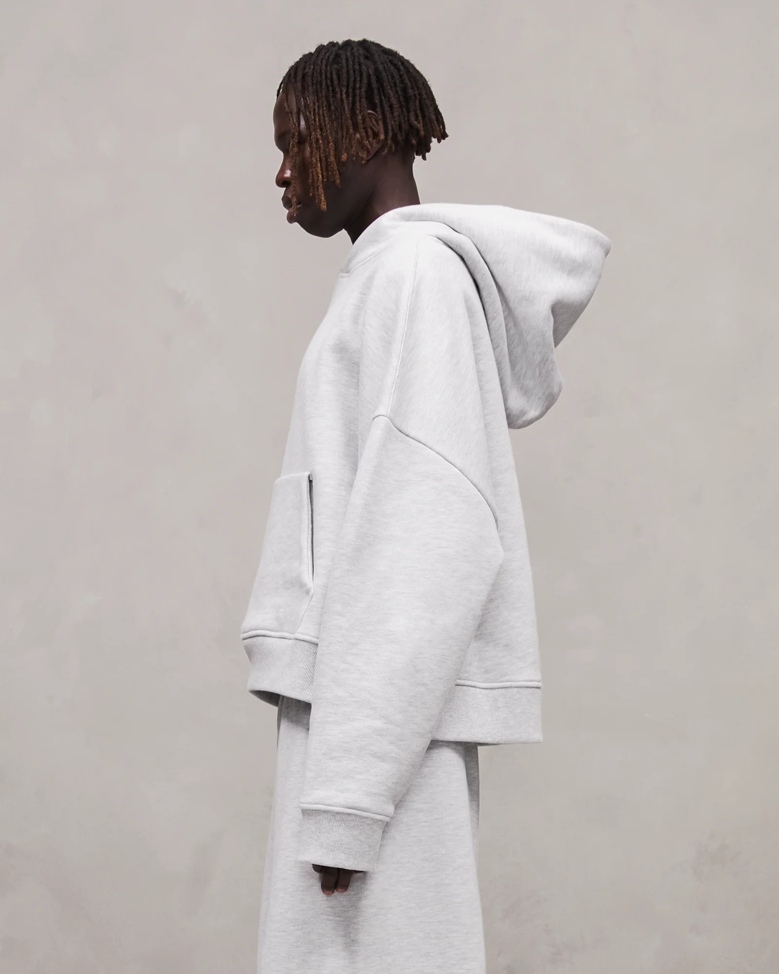 HEAVY HOOD HEATHER GREY - 5