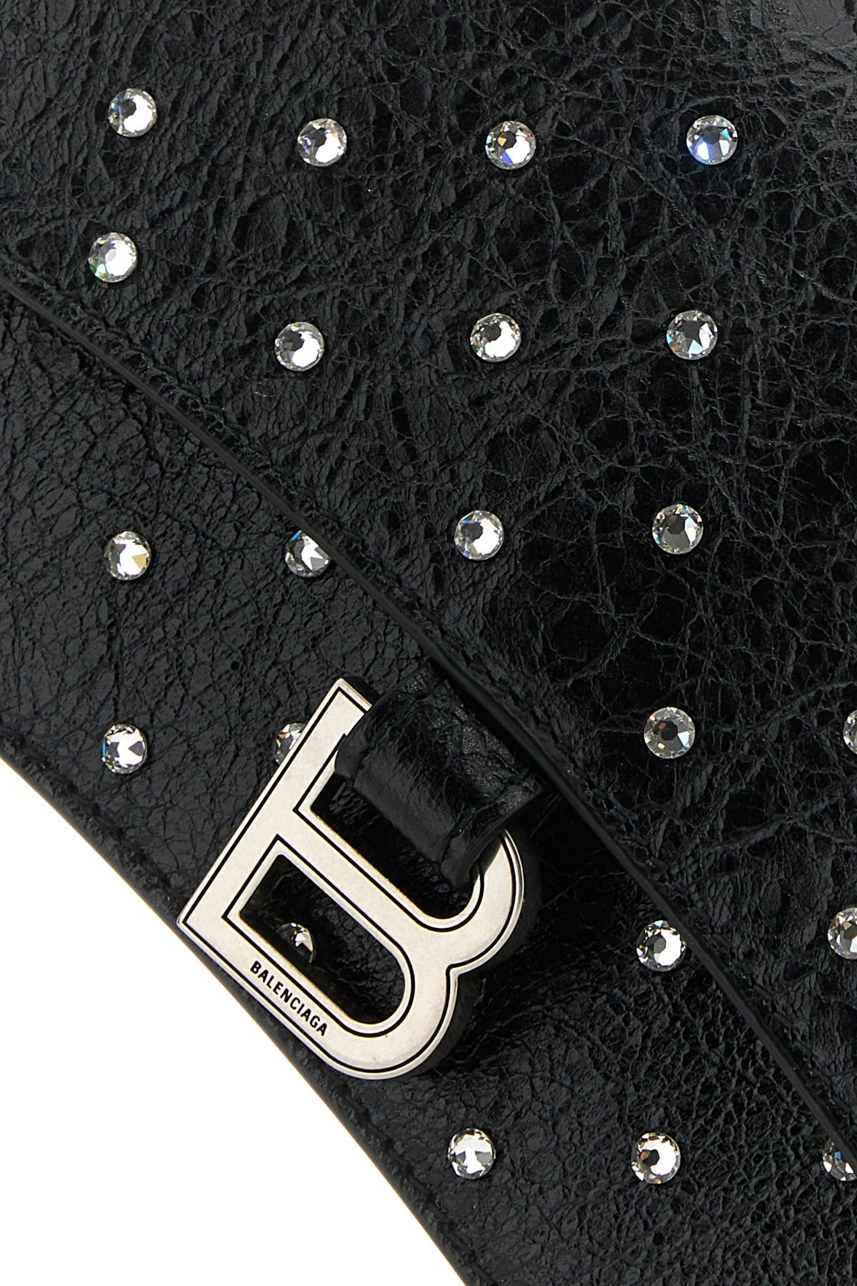 Black leather Crush XS shoulder bag - 4