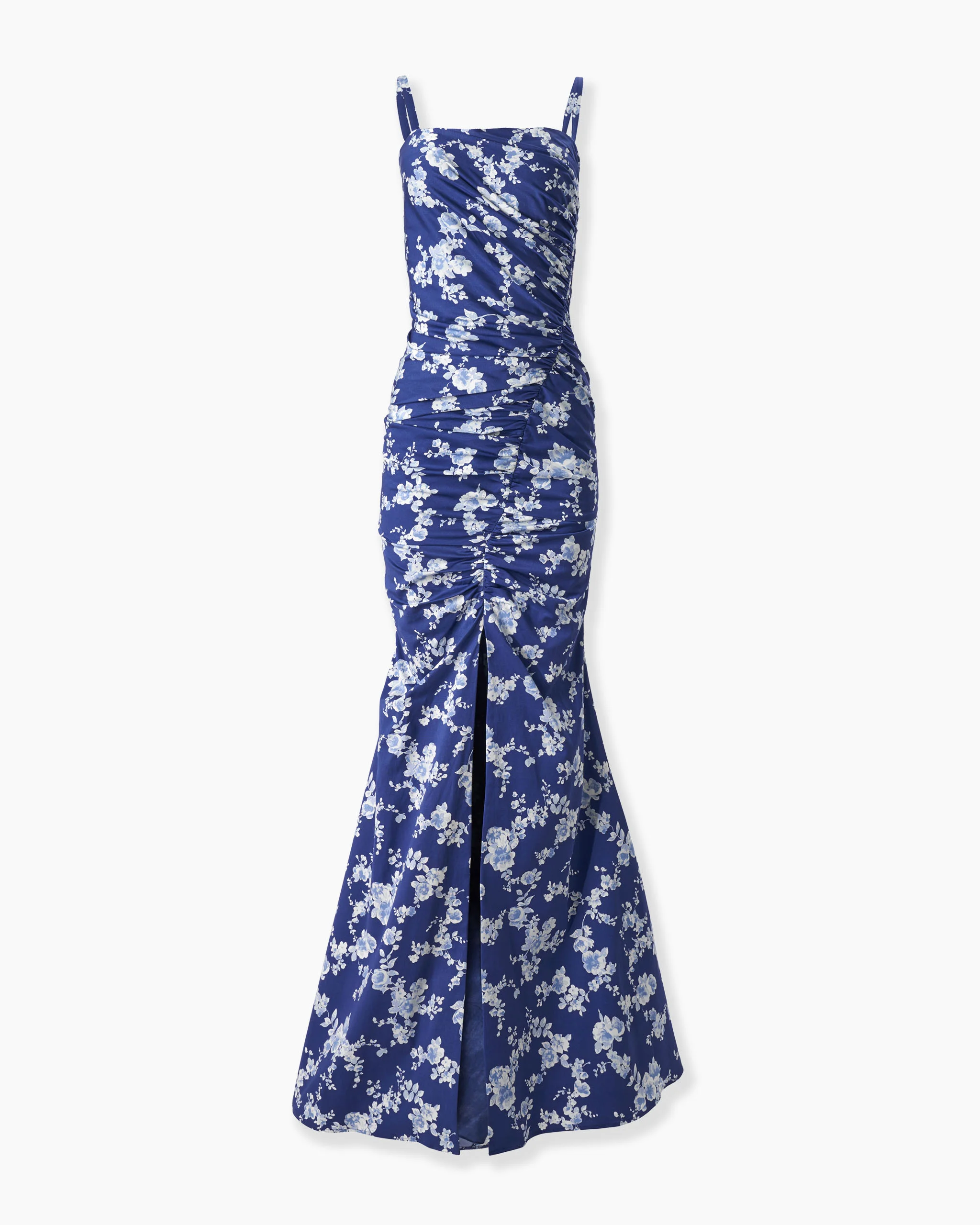 Floral-Print Gathered Gown - 1