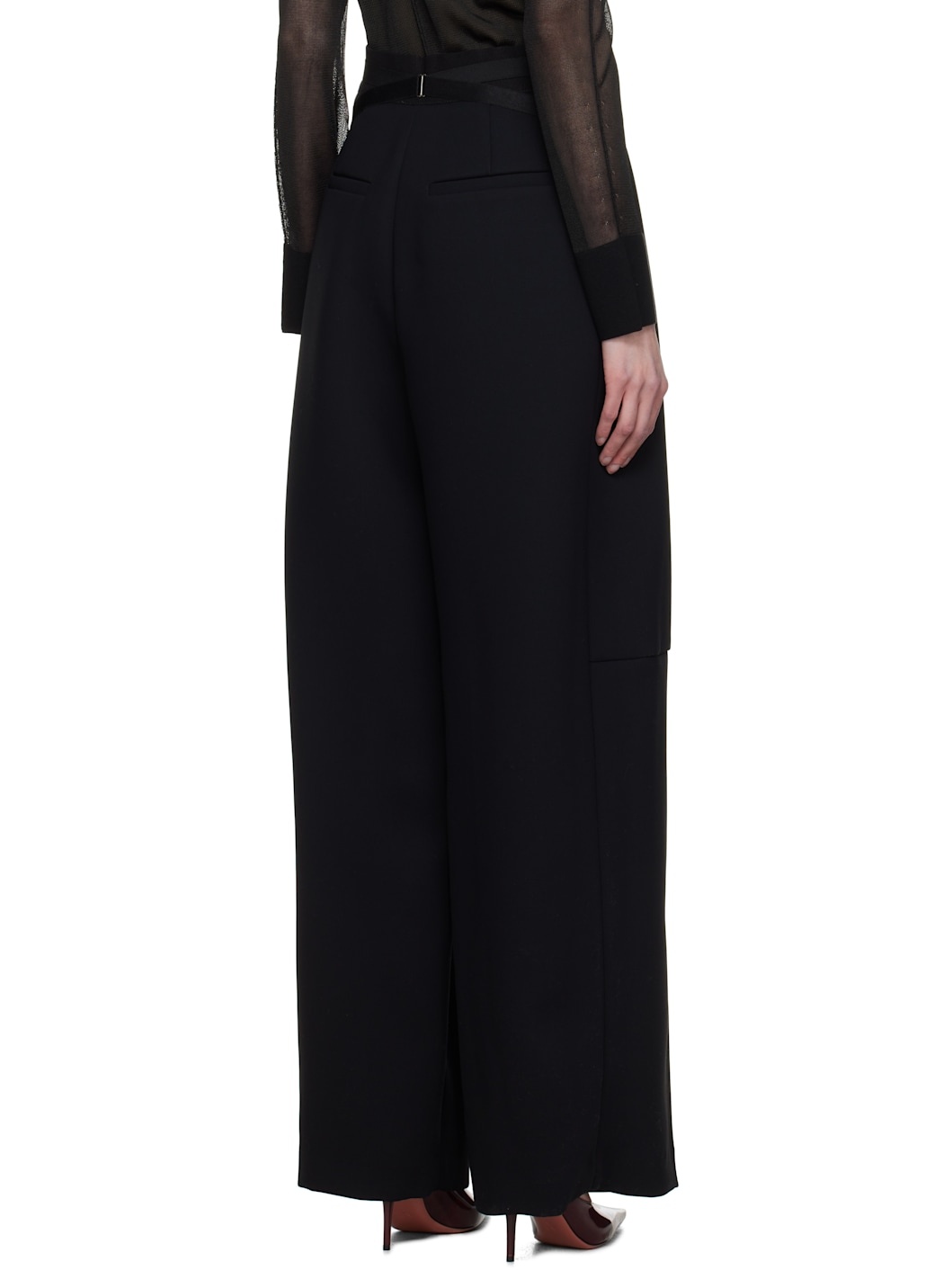 Black 'The Crepe' Trousers - 3