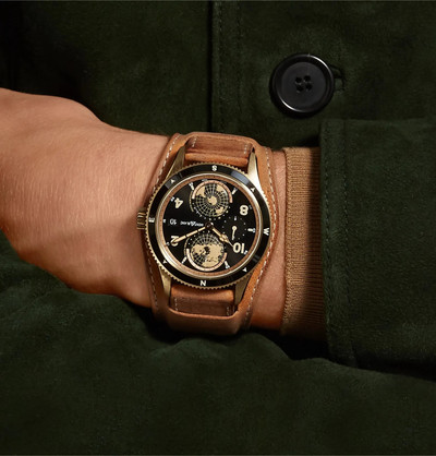 Montblanc 1858 Geosphere Limited Edition Automatic 42mm Bronze and Leather Watch, Ref. No. 117840 outlook